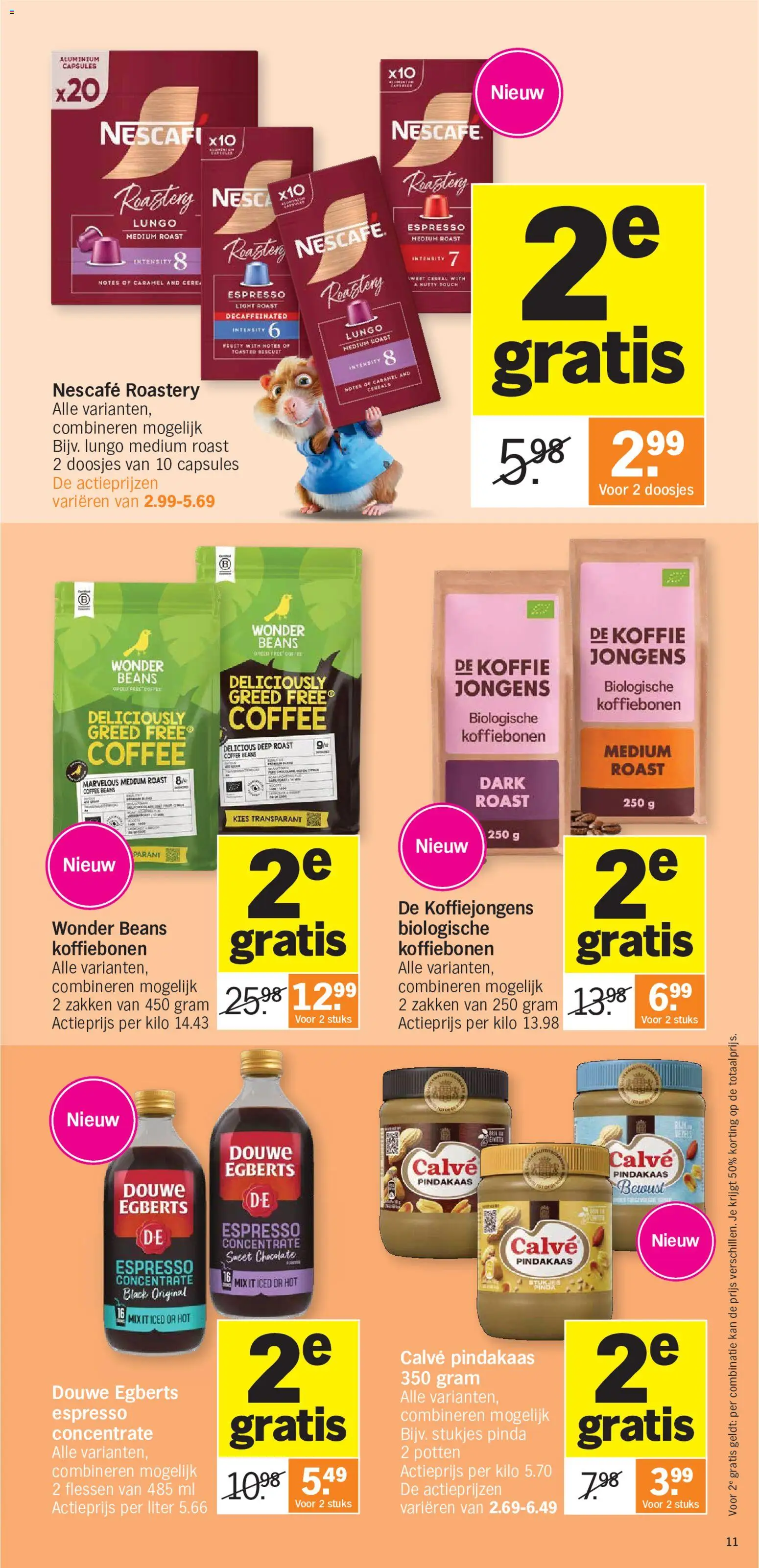 {H1} | Pagina: 11 | Producten: Nescafe, Pindakaas, Koffiebonen, Kan