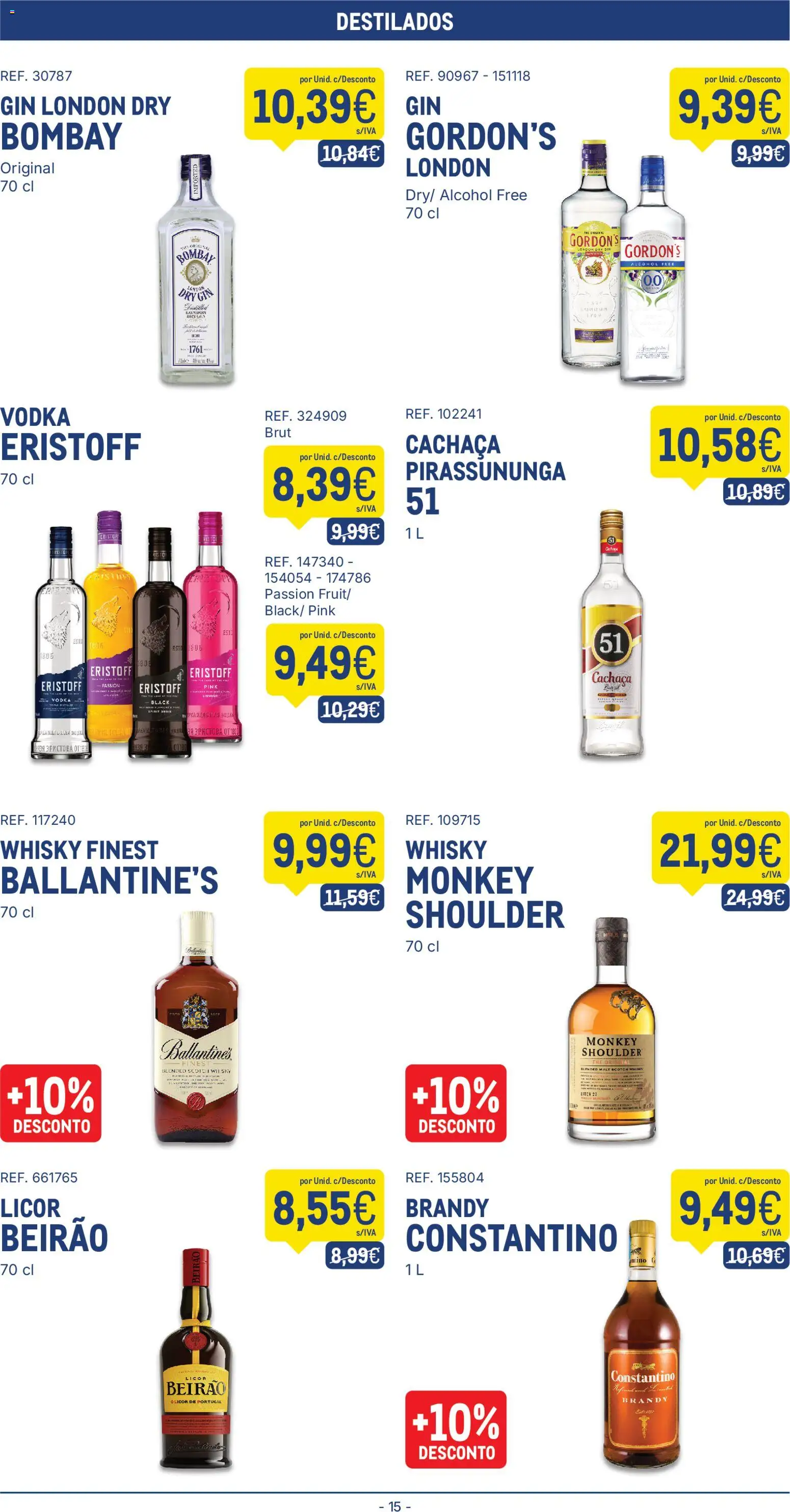 Makro Folheto │ válido de 22/09/2026 | Página: 15 | Produtos: Whisky, Brandy, Cachaça, Vodka