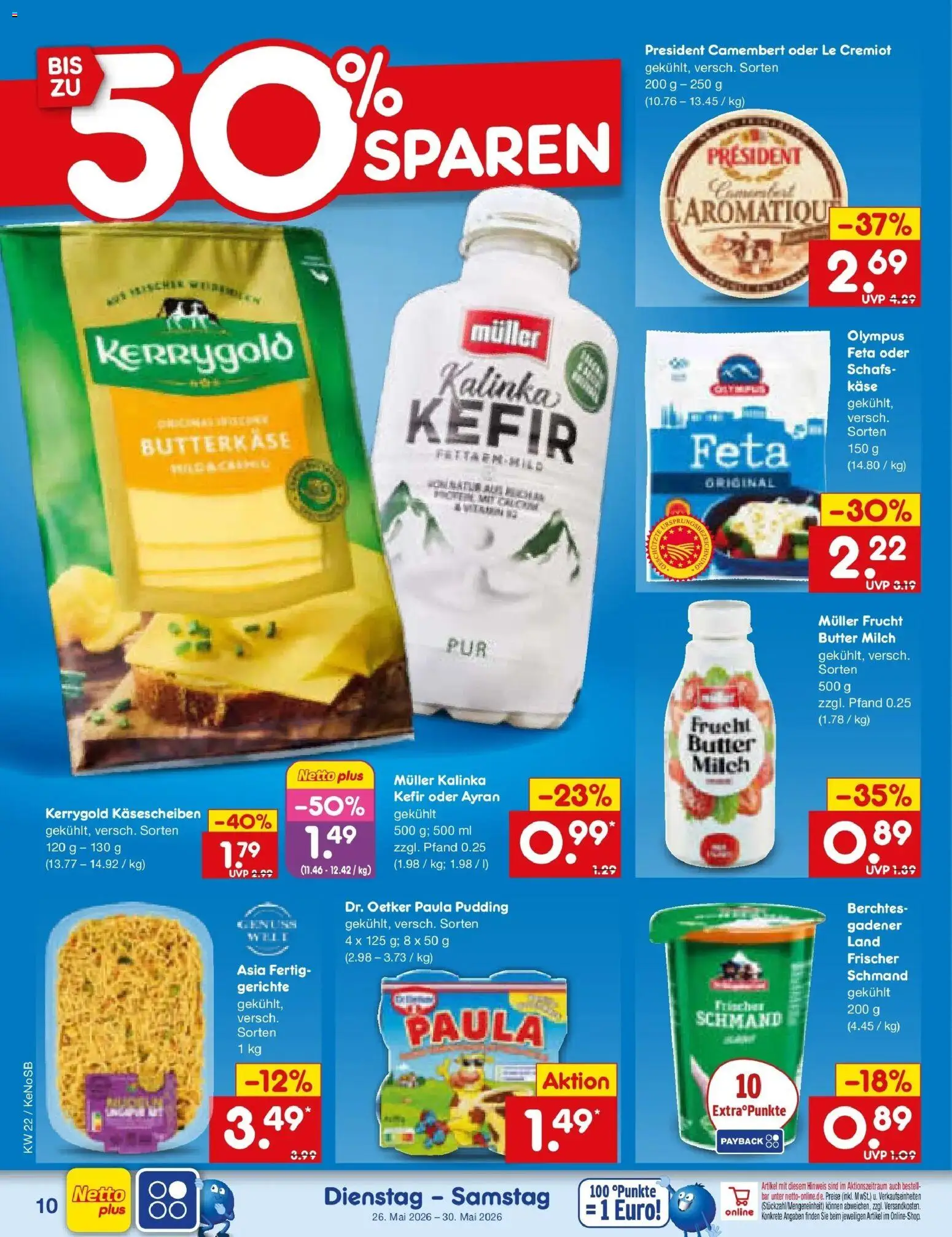 Netto Marken-Discount Prospekt Bonn – gültig ab 26.05.2026 | Seite: 12 | Produkte: Kefir, Milch, Käse, Pudding