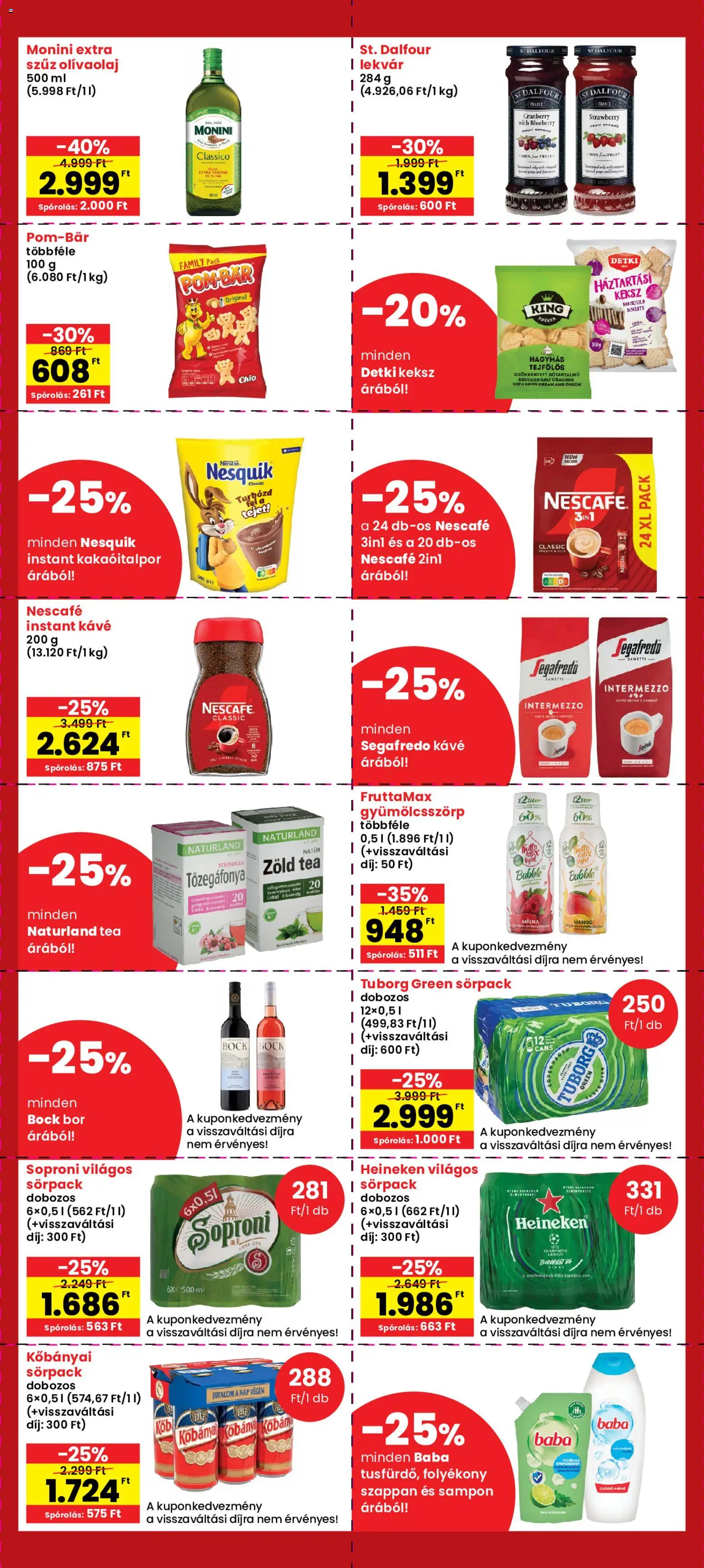 Interspar akciós ujság - amely érvényes a következő dátumtól: 2026.10.05. | Oldal: 3 | Termékek: Chio, Heineken, Instant kávé, Detki