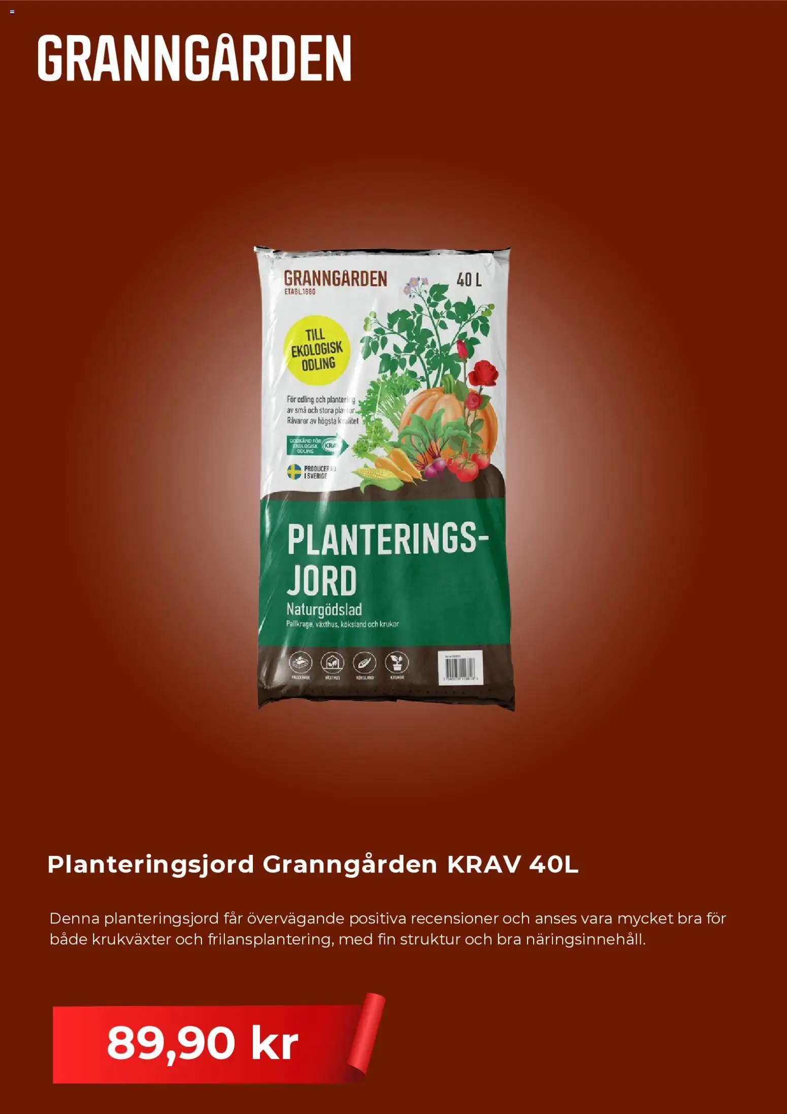 Granngården reklamblad aktuell från 01/09/2026 | Sida: 2 | Produkter: Jord, Planteringsjord