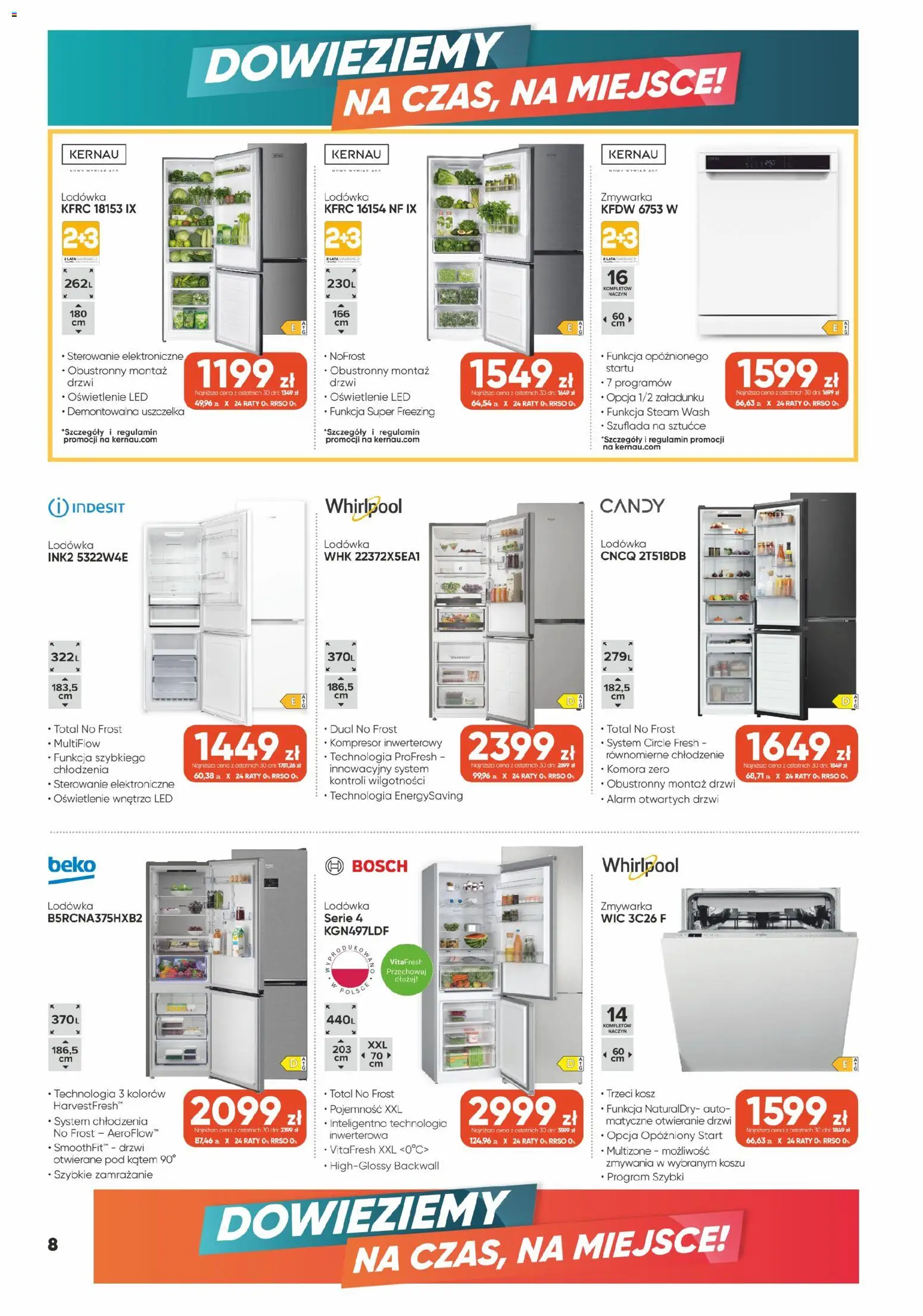 Max elektro gazetka od 27.08.2026 | Strona: 8 | Produkty: Lodówka, Zmywarka, Oświetlenie, Sztućce