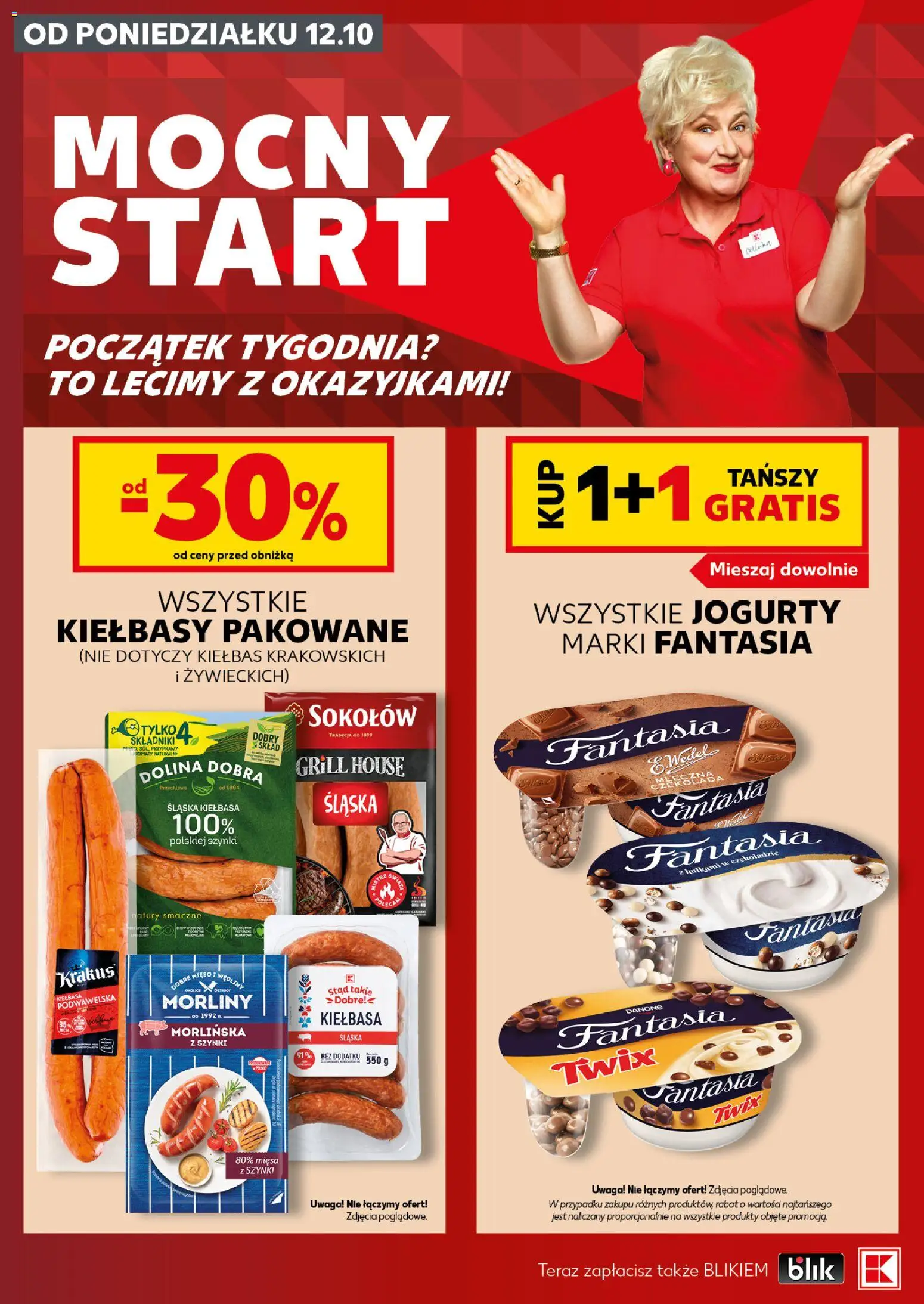 Kaufland Polsko leták - Mocny start od 12.10.2026 | Strana: 6 | Produkty: Twix, Jogurty