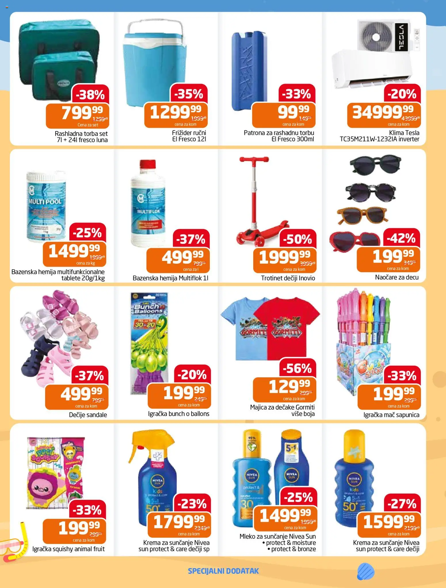 Gomex katalog - važi od 24.06.2026 | Strana: 18 | Proizvode: Naočare, Mleko, Krema za sunčanje, Sandale