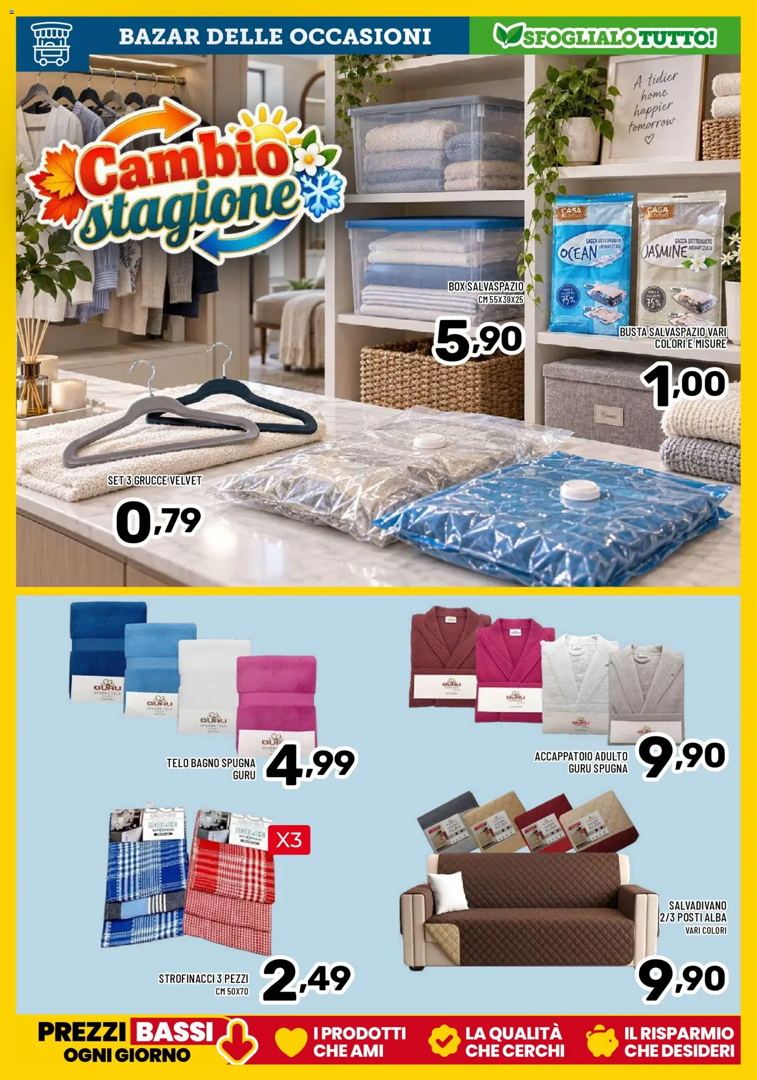 Volantino Il Centesimo del 02/10/2026 | Pagina: 13 | Prodotti: Spugna, Strofinacci, Bagno, Grucce