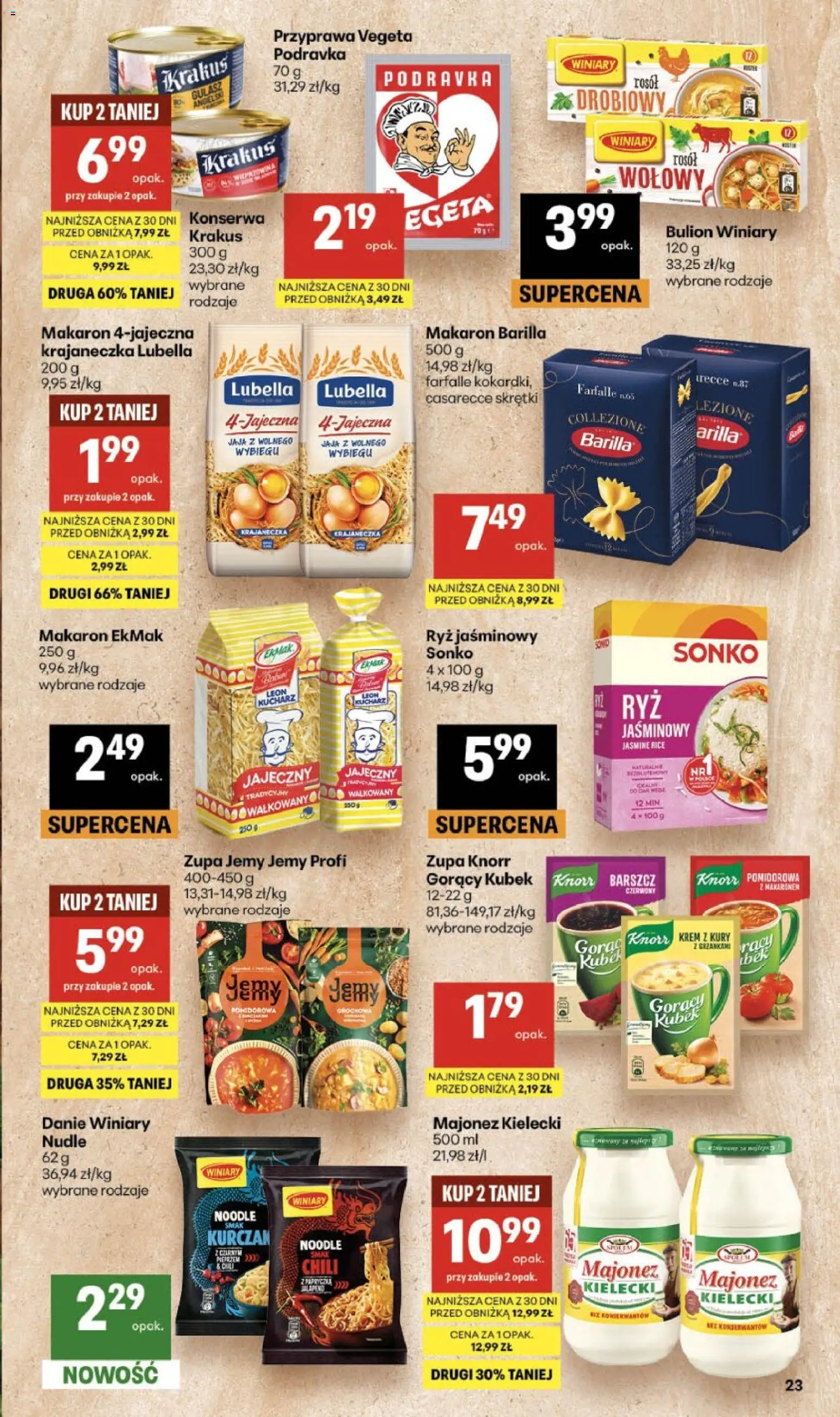 Delikatesy Centrum gazetka - Sklepy Własne od 25.06.2026 | Strona: 23 | Produkty: Chili, Ryż, Krem, Jaja