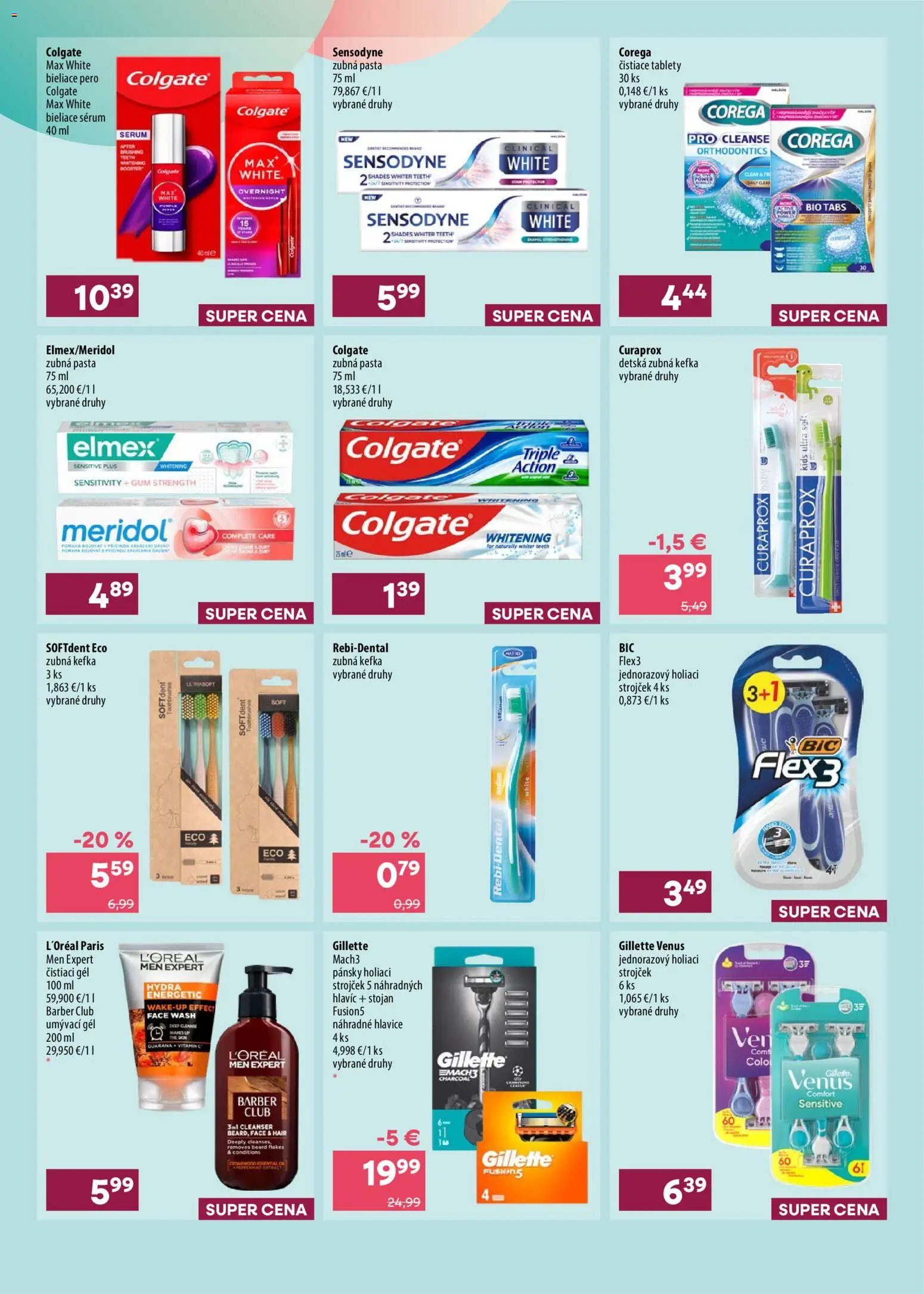 Nové 101 drogerie akcie – leták je platný od 19.08.2026 | Strana: 4 | Produkty: Zubná kefka, Strojček, Holiaci strojček, Pero