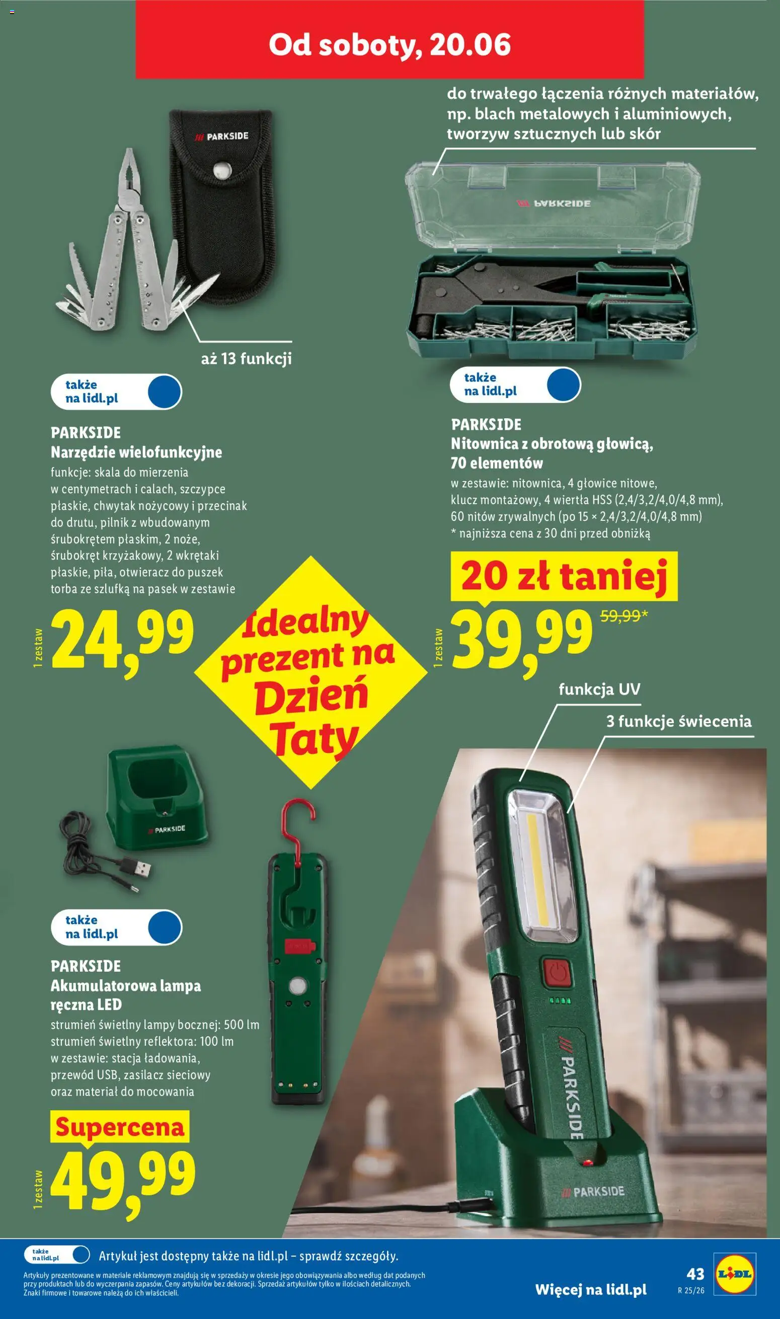 Lidl Polsko katalog od 15.06.2026 | Strana: 49 | Produkty: Parkside, Lampa, LED