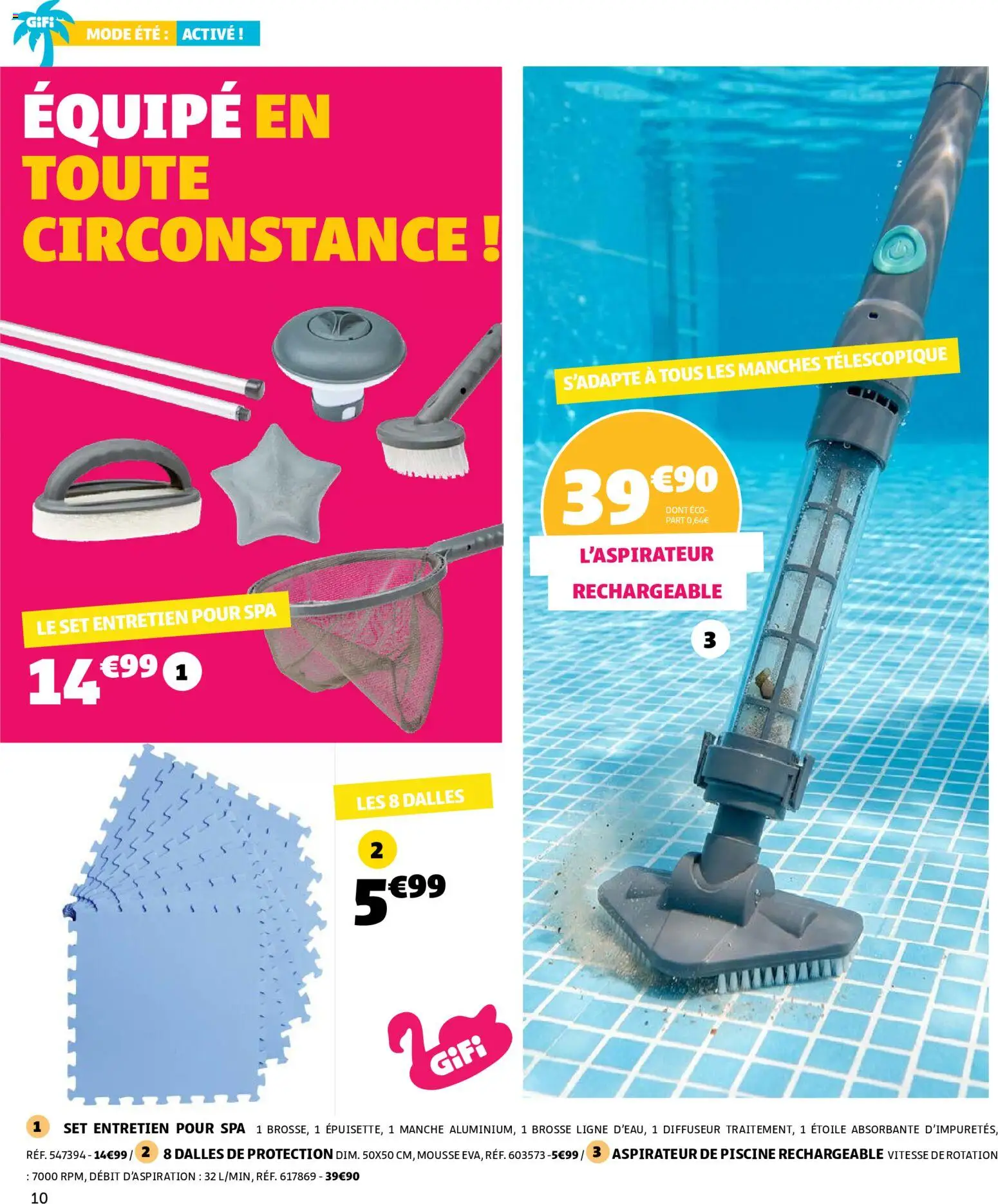 {H1} | Page: 10 | Produits: Aspirateur, Diffuseur, Mousse, Brosse