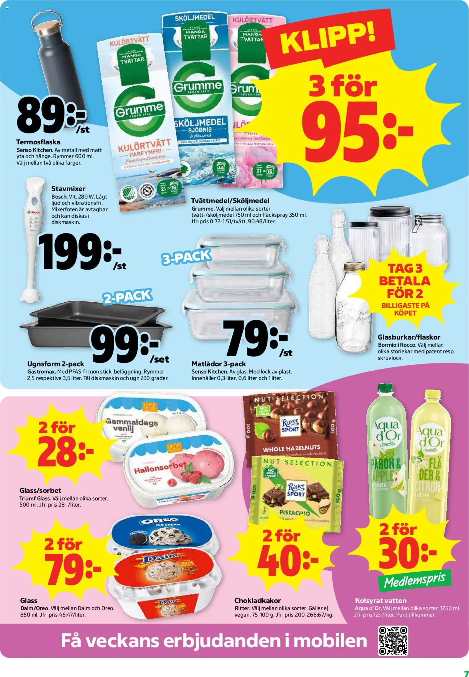 Stora Coop reklamblad aktuell från 07/09/2026 | Sida: 7 | Produkter: Päron, Oreo, Chokladkakor, Glass