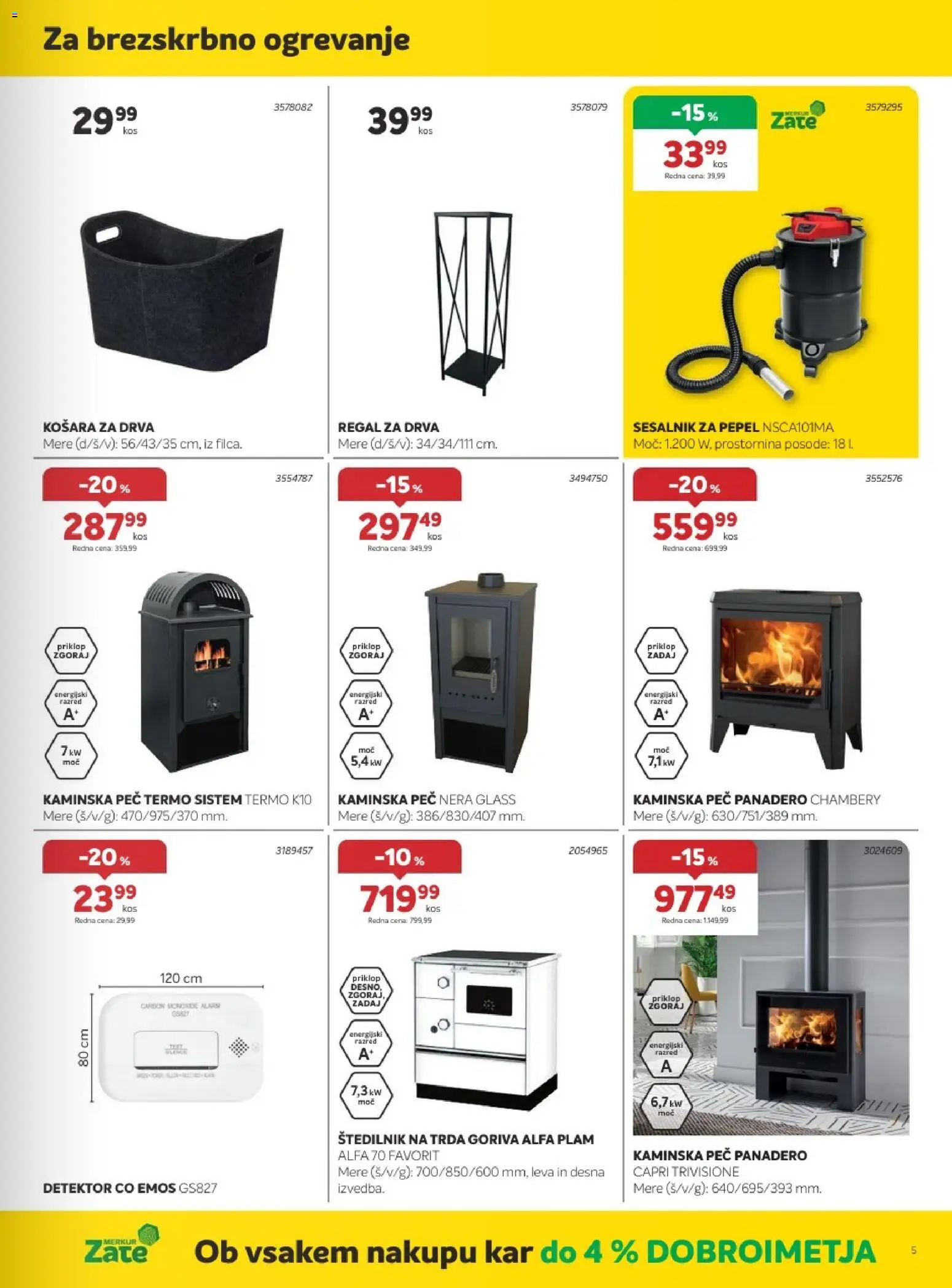 Novi Merkur katalog ponudbe – veljaven od 07.10.2026 | Stran: 5 | Izdelki: Košara, Regal, Štedilnik, Sesalnik