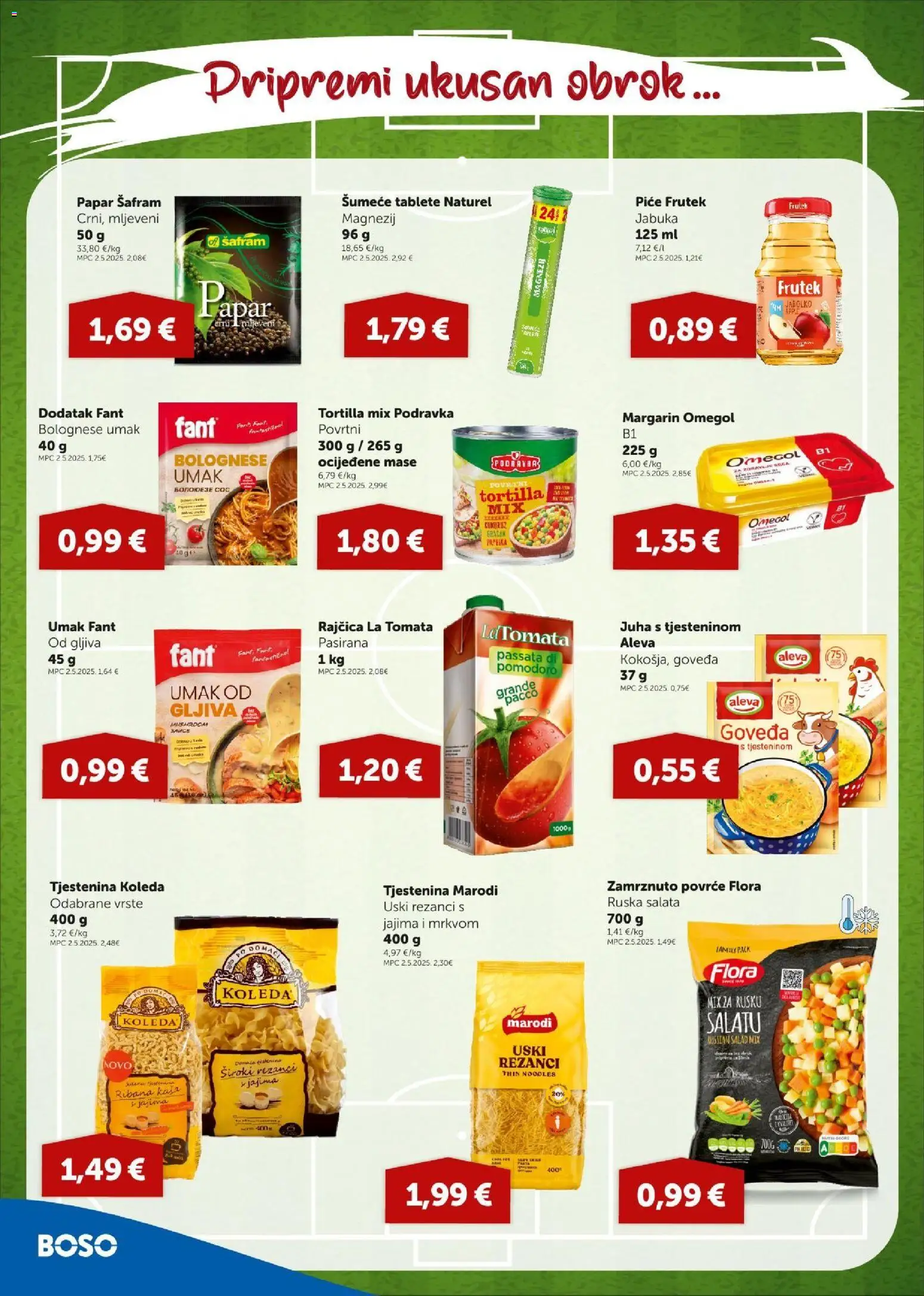 Boso katalog | vrijedi od 02.07.2026 | Stranica: 6 | Proizvodi: Margarin, Rezanci, Umak, Papar