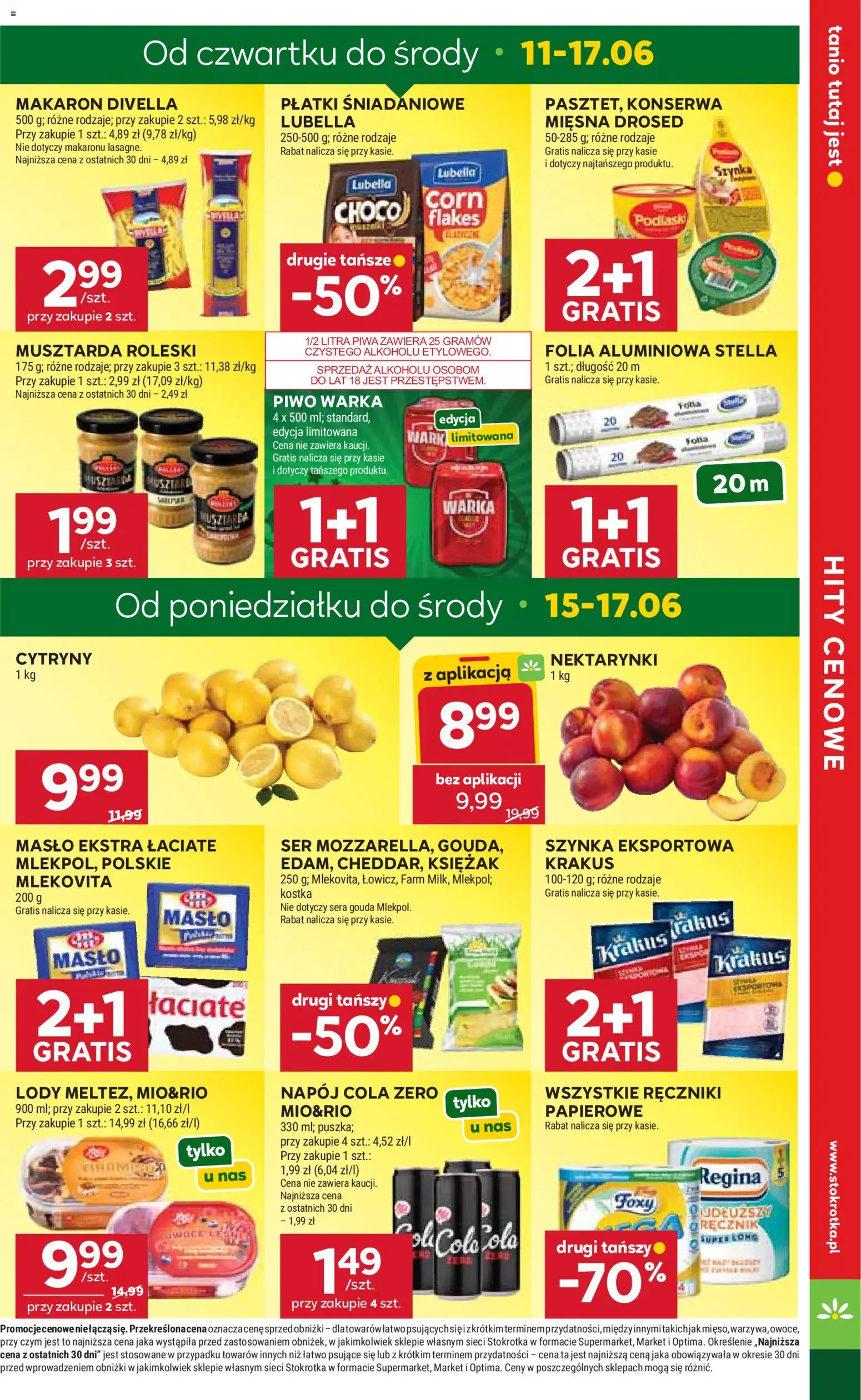 Stokrotka gazetka - Market od 11.06.2026 | Strona: 3 | Produkty: Ręczniki papierowe, Płatki śniadaniowe, Masło, Lody