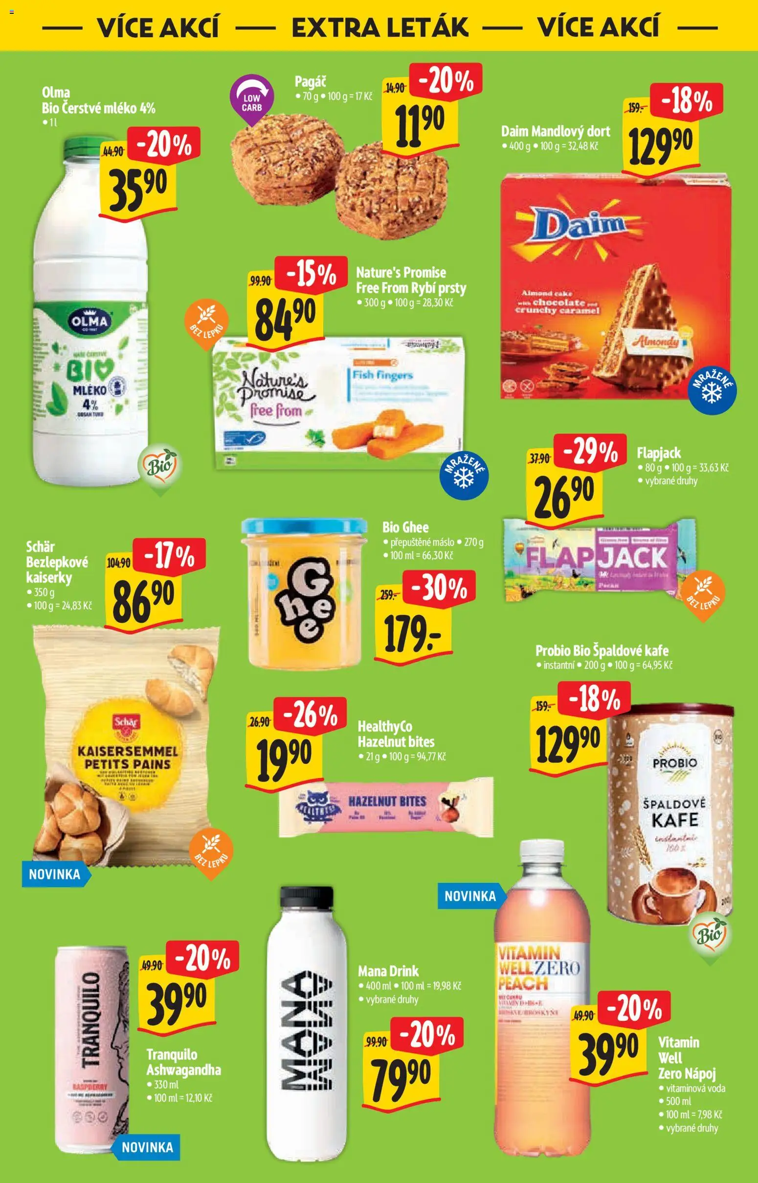 Albert katalog - Supermarket - Bio od 02.09.2026 | Strana: 20 | Produkty: Mléko, Přepuštěné máslo, Drink Mana, Kafe