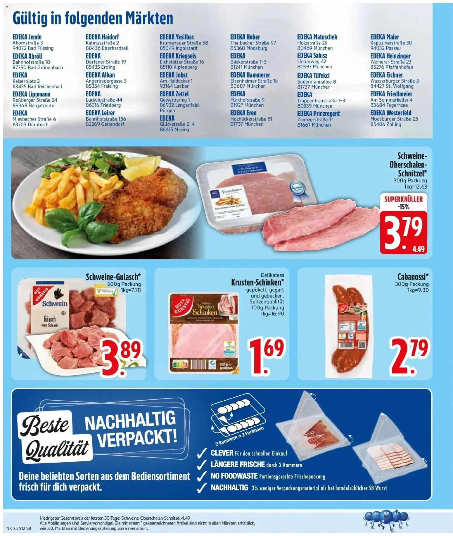 Edeka prospekt Sankt Wolfgang – gültig ab 14.06.2026 | Seite: 14 | Produkte: Bad, Schnitzel, Wurst, Schinken