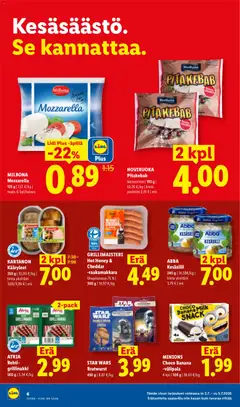 Lidl-mainoslehti voimassa 02/07/2026 alkaen | Sivu: 6 | Tuotteet: Mozzarella, Cheddar