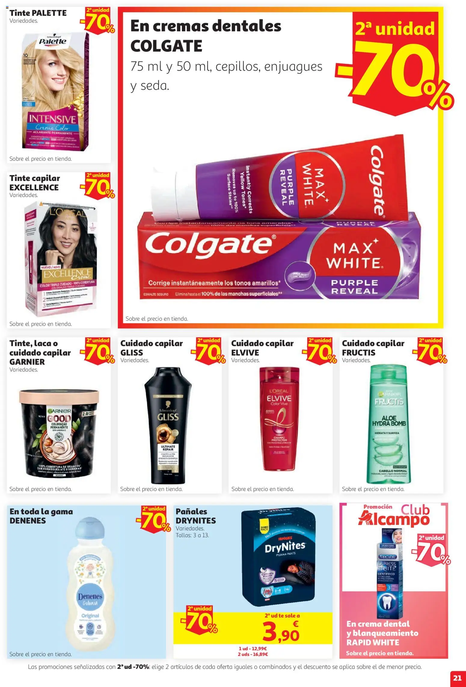 Alcampo folleto │ válido desde el 27/08/2026 | Página: 21 | Productos: Tinte, Crema, Té, Pañales