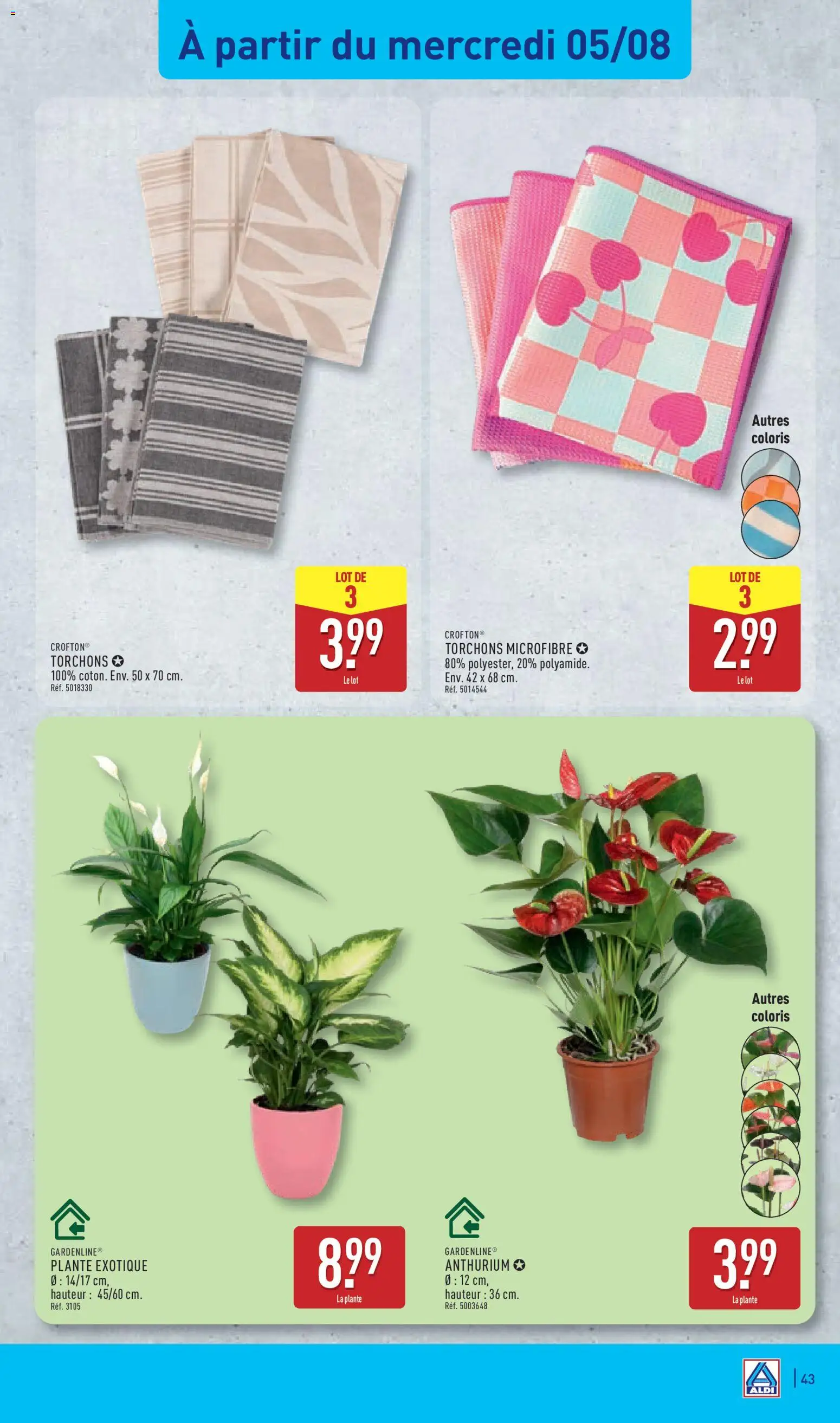 {H1} | Page: 45 | Produits: Torchons, Anthurium