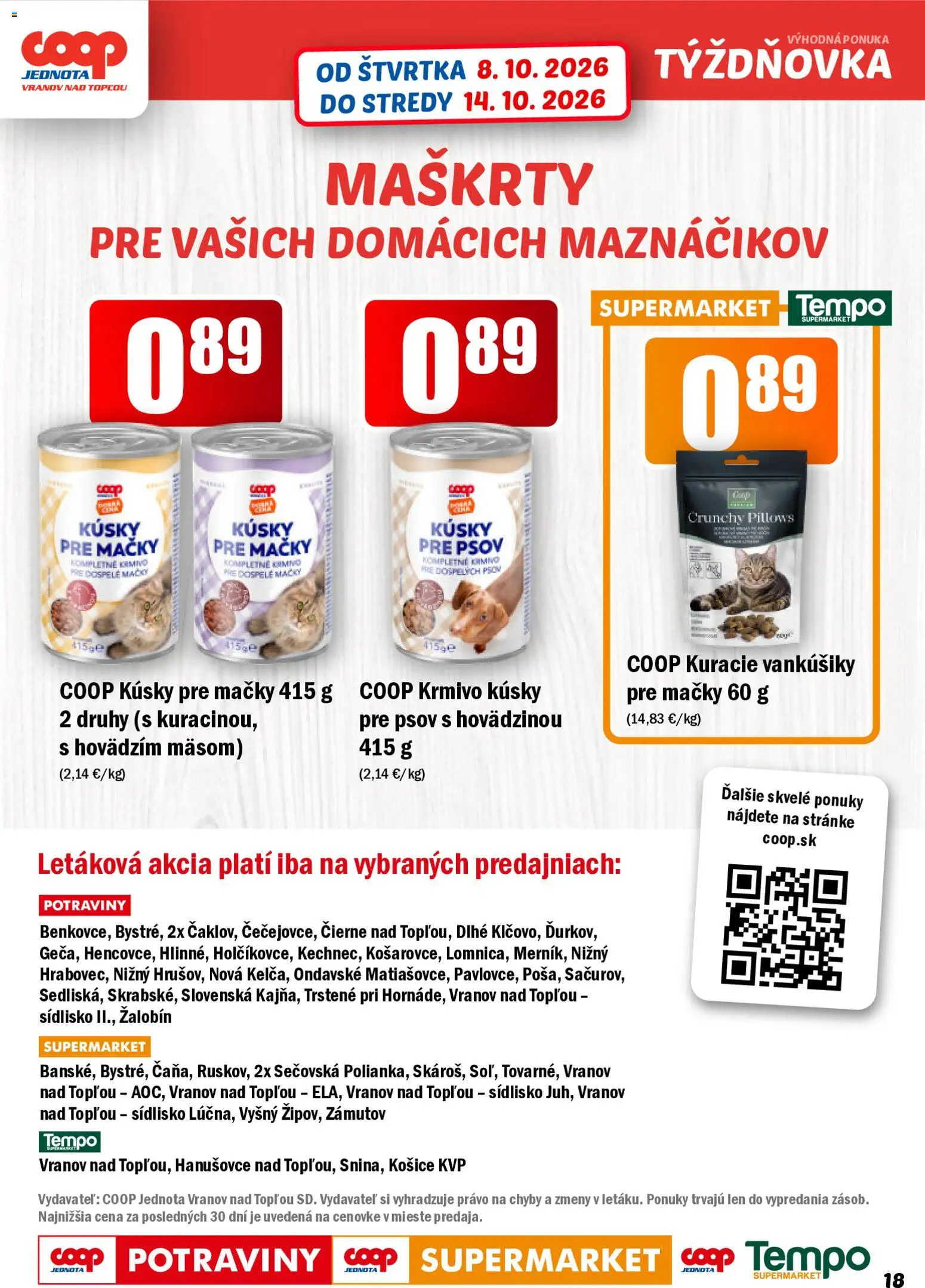 Nové COOP Jednota akcie – leták je platný od 08.10.2026 | Strana: 18