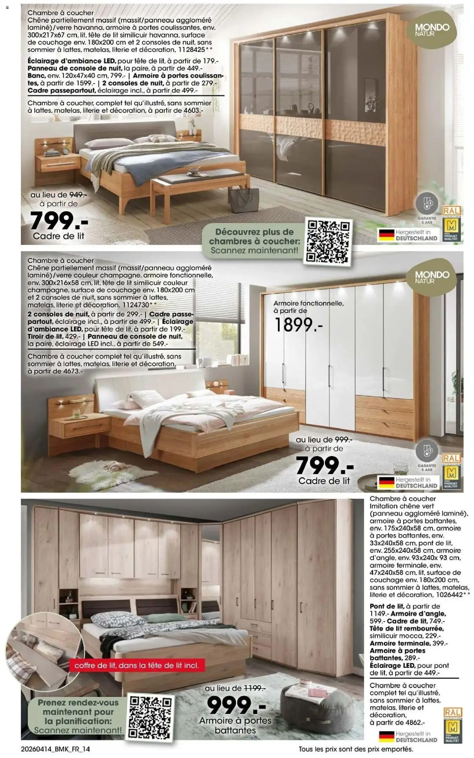 {H1} | Page: 14 | Produits: Tête de lit, Lit, Armoire, Portes