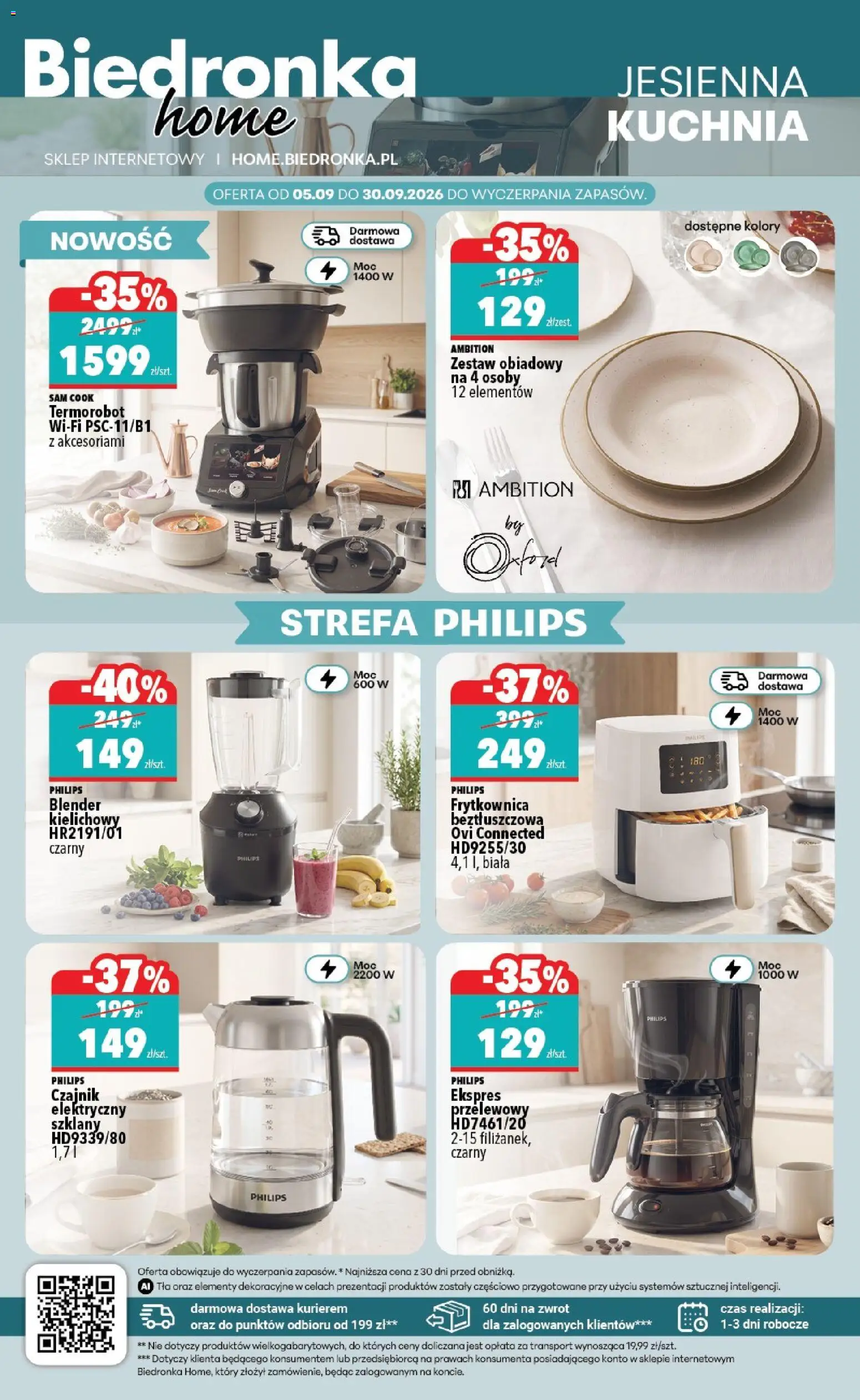 Biedronka gazetka - Home od 05.09.2026 | Strona: 2 | Produkty: Czajnik elektryczny, Czajnik, Frytkownica, Blender kielichowy