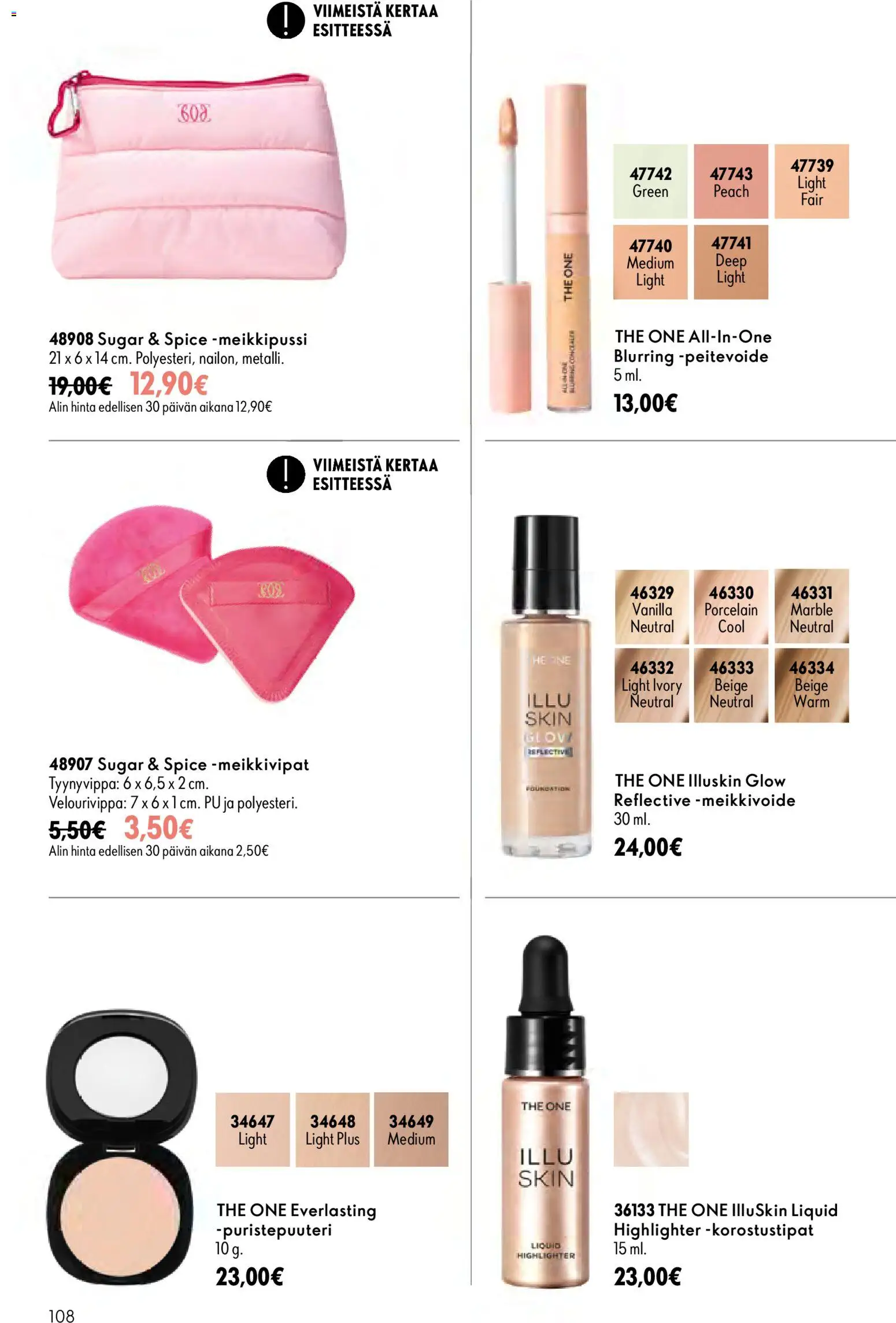 Oriflame tarjoukset – voimassa 16/09/2026 alkaen | Sivu: 108 | Tuotteet: Peitevoide, Meikkipussi