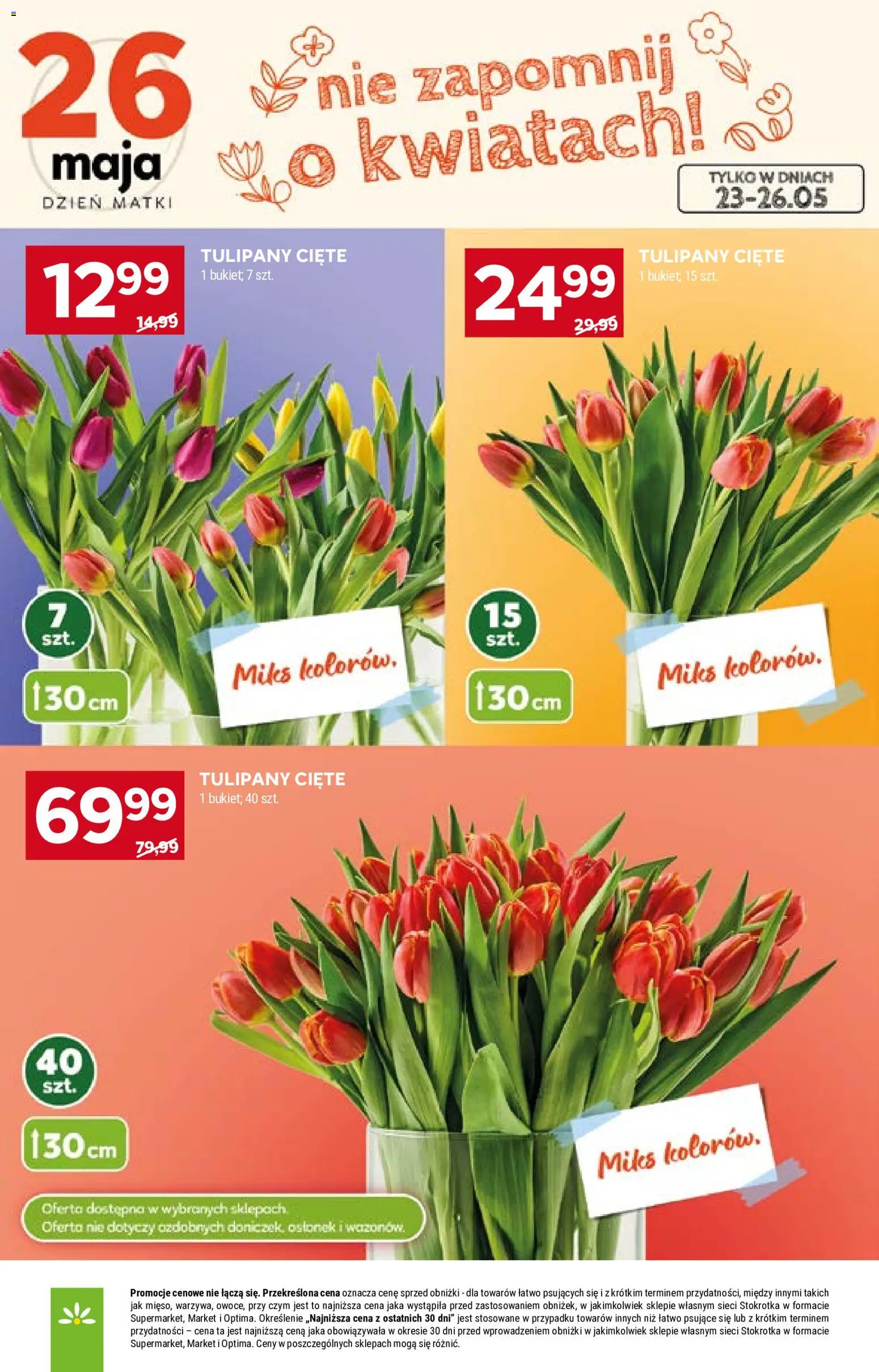 Stokrotka gazetka od 21.05.2026 | Strona: 8 | Produkty: Stokrotka, Tulipany