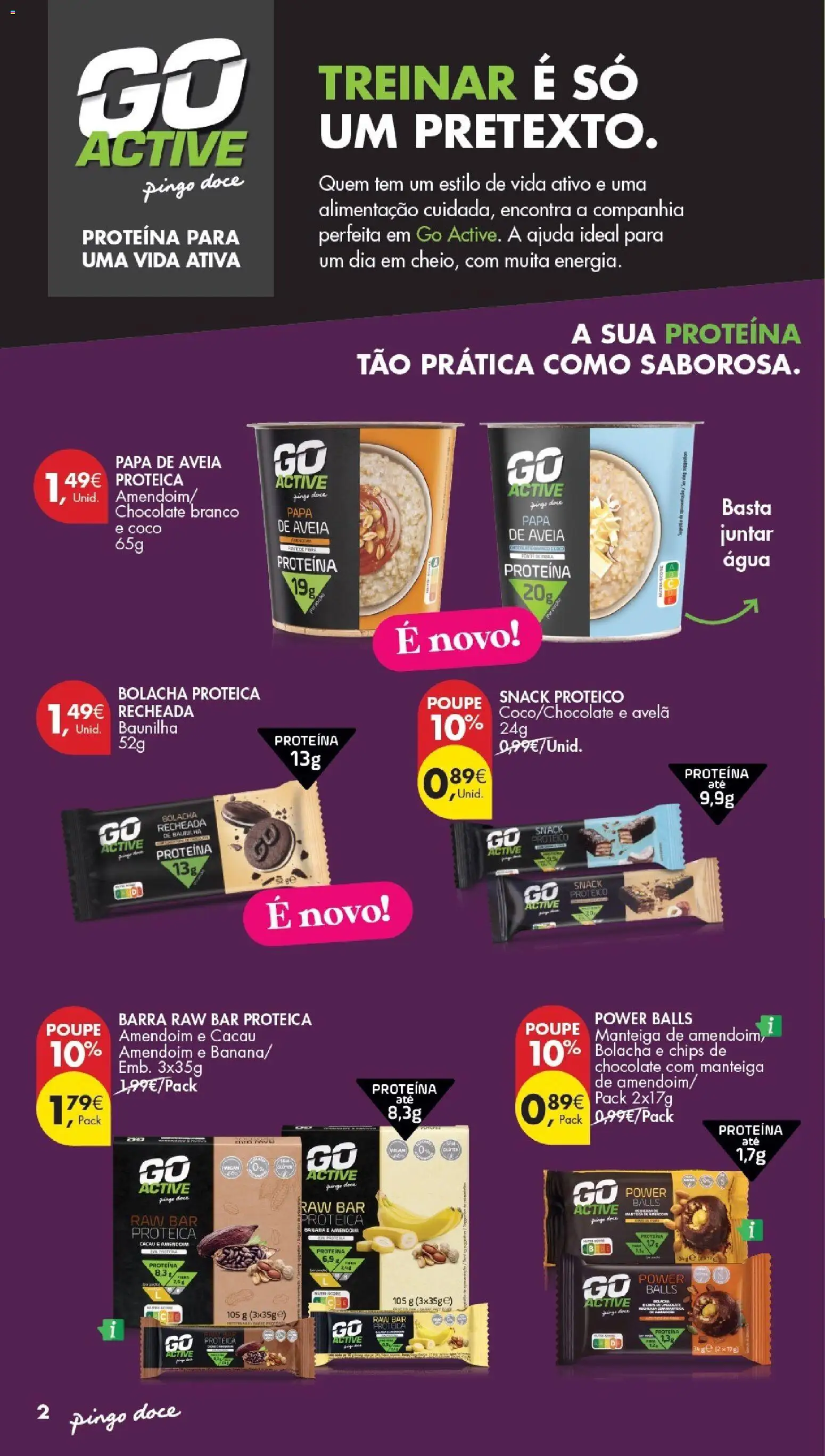 Pingo Doce Escolhas Equilibradas │ válido de 30/06/2026 | Página: 2 | Produtos: Agua, Banana, Manteiga, Proteina