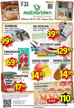 Matvärlden erbjudanden - Förhandsvisning av reklamblad från butik Matvärlden aktuell från 12/10/2026