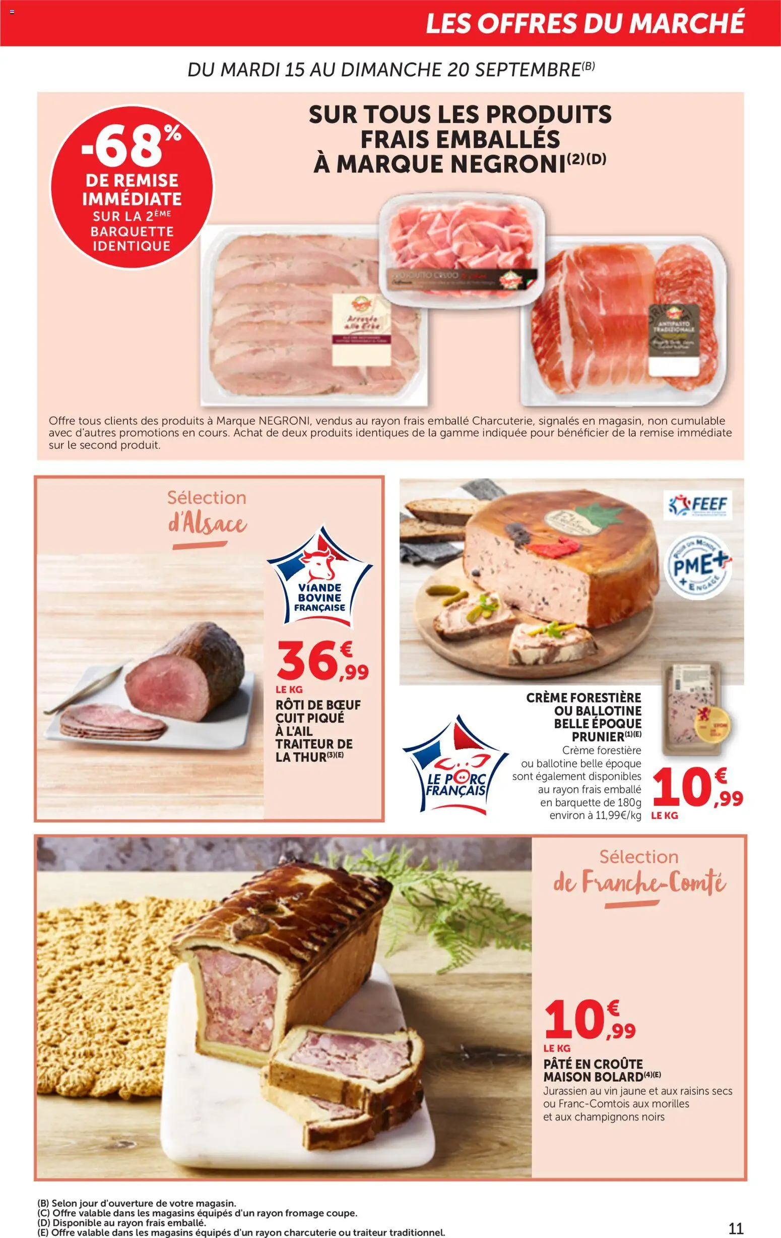 {H1} | Page: 11 | Produits: Rôti de bœuf, Champignons, Raisins, Vin jaune