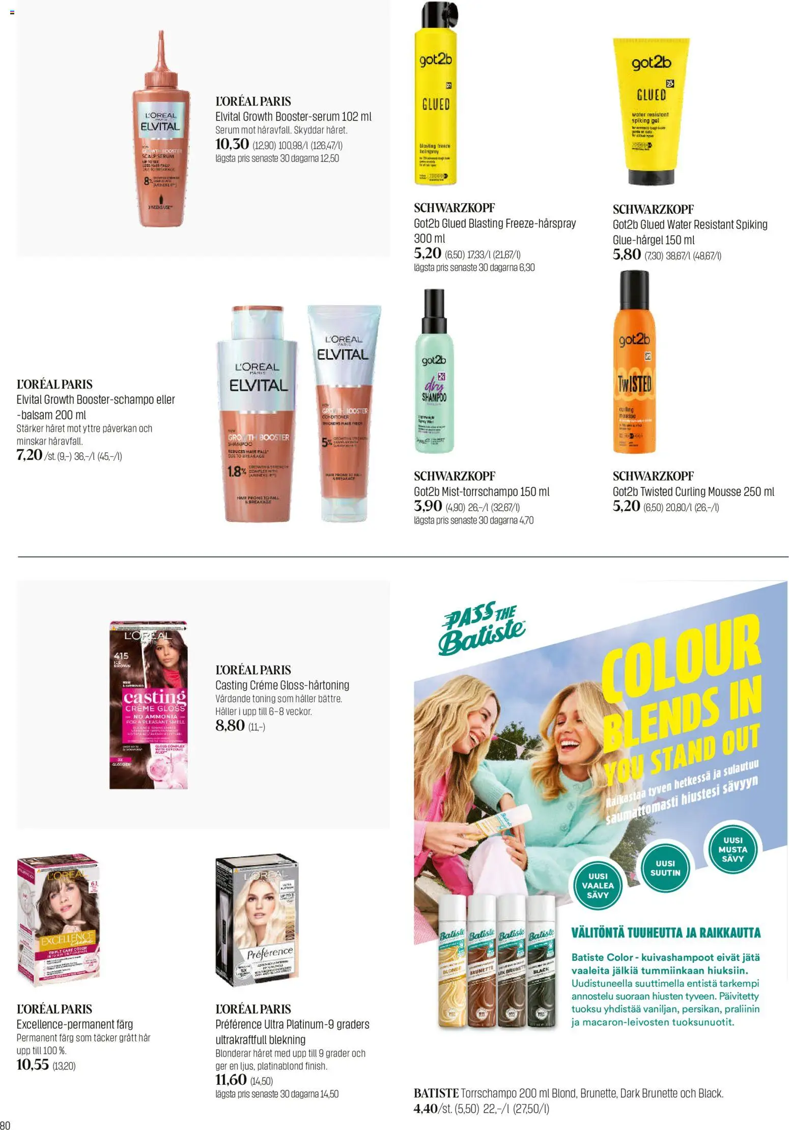 Sokos tarjoukset – voimassa 31/08/2026 alkaen | Sivu: 80 | Tuotteet: Tuoksu, Shampoo, Mousse
