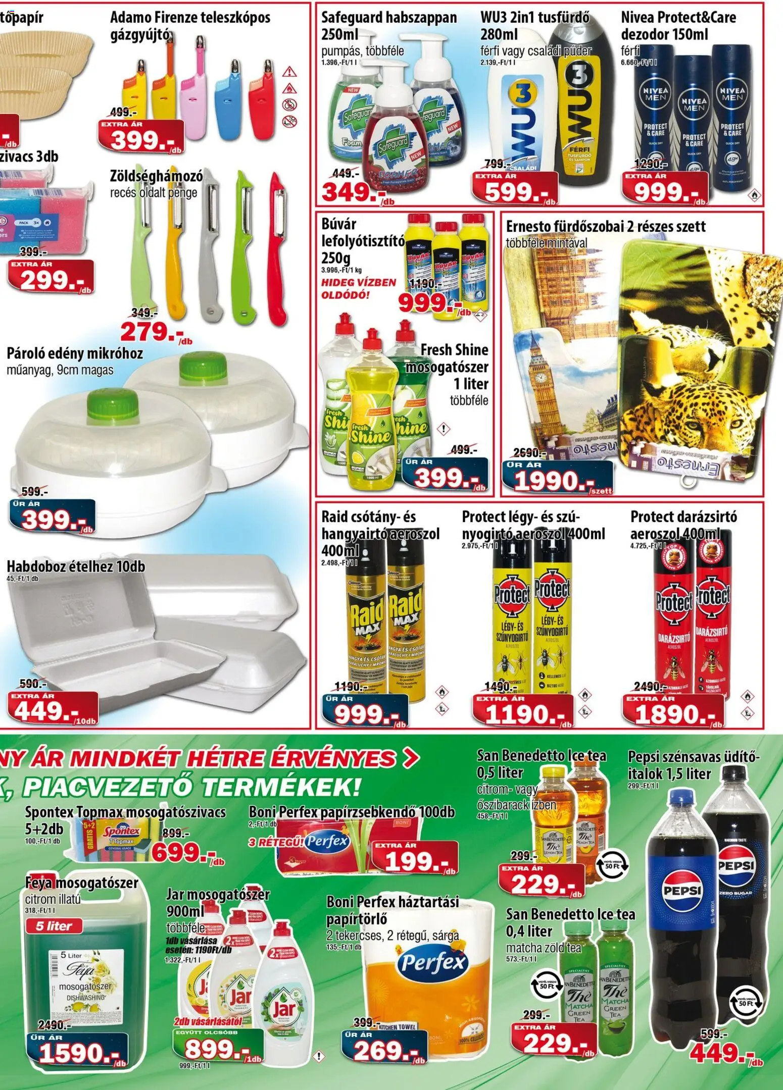 Vianni akciós ujság - amely érvényes a következő dátumtól: 03.06.2026 | Oldal: 3 | Termékek: Őszibarack, Jar mosogatószer, Pepsi, Zöld tea