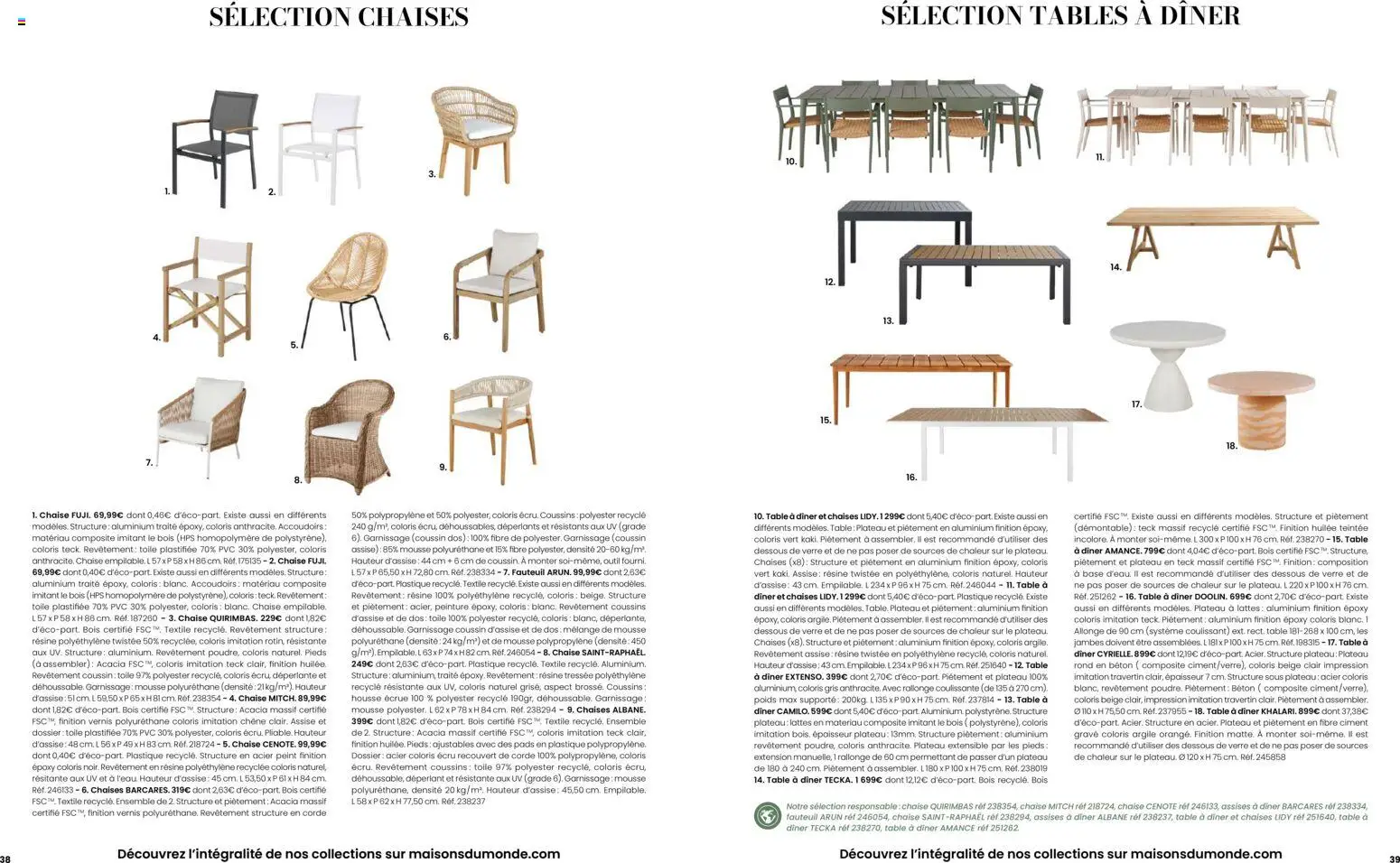 {H1} | Page: 20 | Produits: Mousse, Table, Chaise, Impression