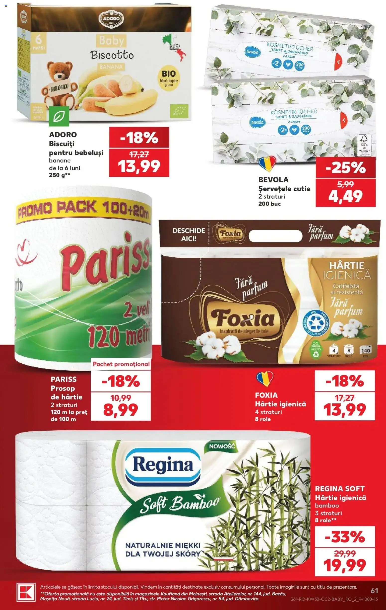 Noul catalog Kaufland – valabil de la 22.07.2026 | Pagină: 61 | Produse: Baby, Parfum, Banane, Biscuiți