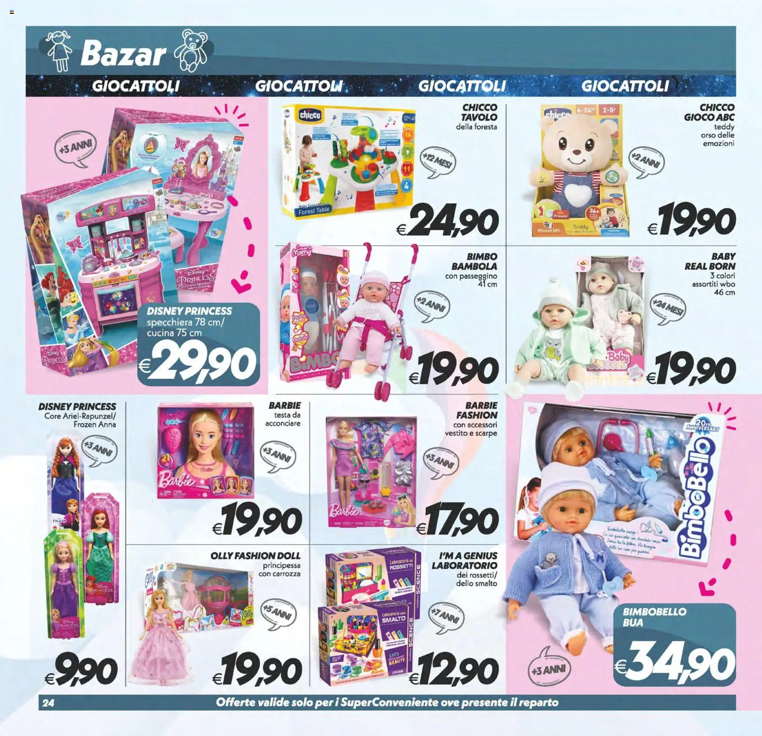 Volantino SuperConveniente del 23/10/2026 | Pagina: 24 | Prodotti: Vestito, Passeggino, Gioco, Tavolo