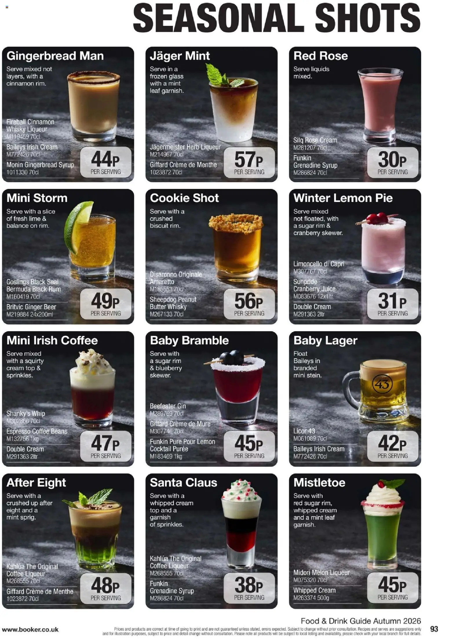{H1} | Page: 93 | Products: Gin, Sugar, Whipped cream, Double cream