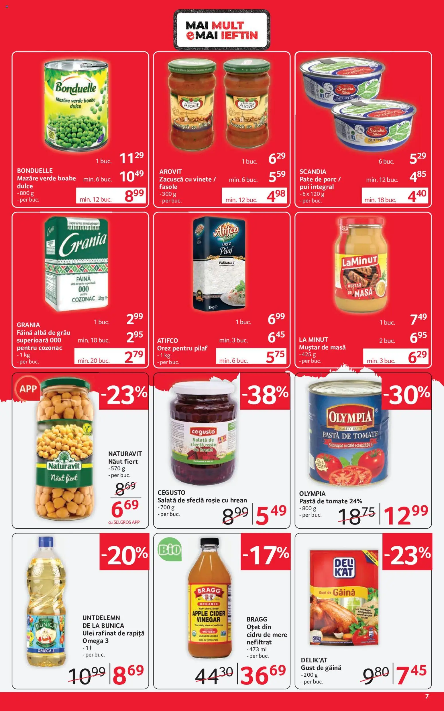Noul catalog Selgros – valabil de la 07.08.2026 | Pagină: 7 | Produse: Masă, Pate, Muștar, Zacuscă