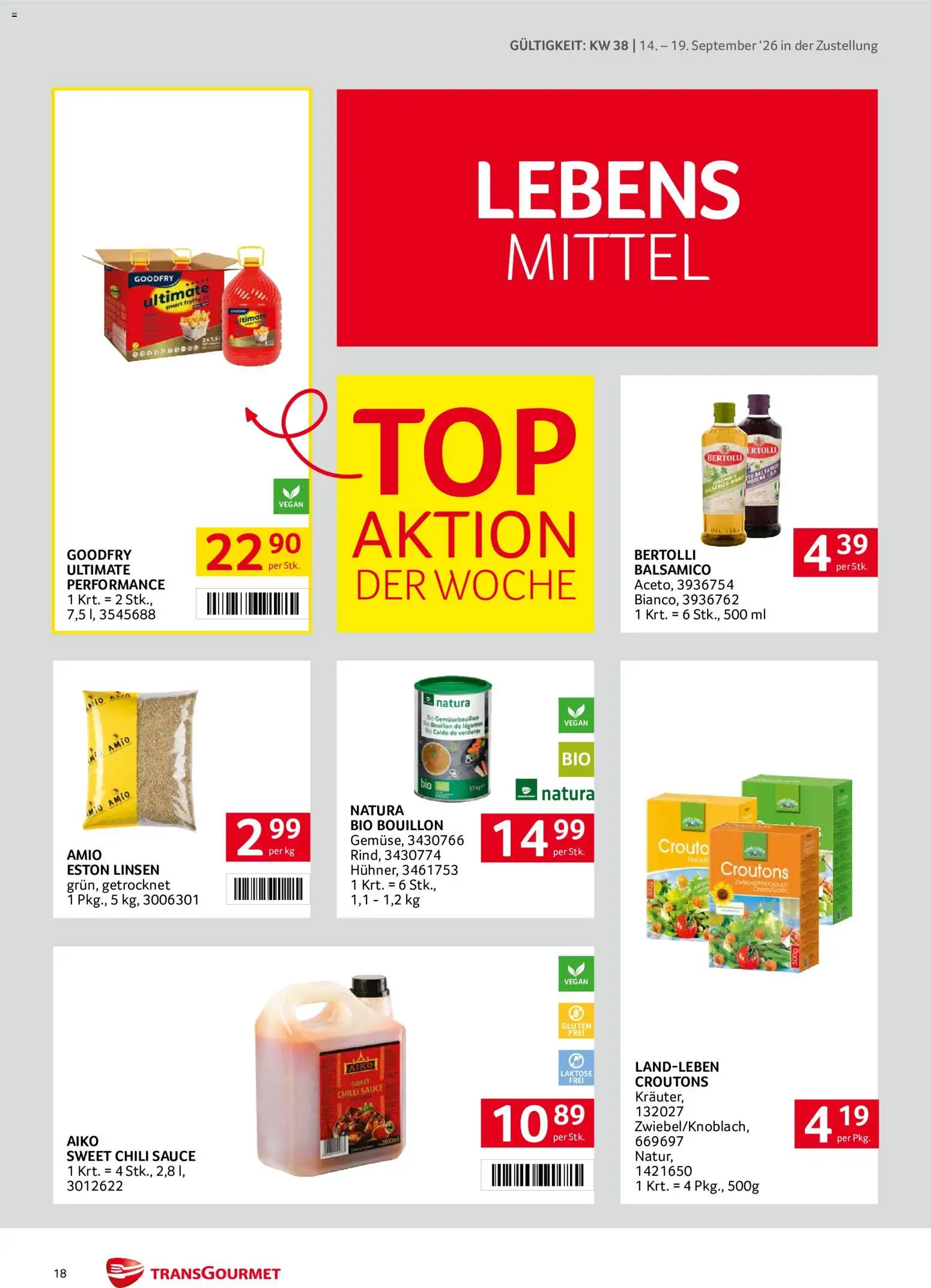 Transgourmet Zustellaktion gültig ab 14.09.2026 | Seite: 18 | Produkte: Chili