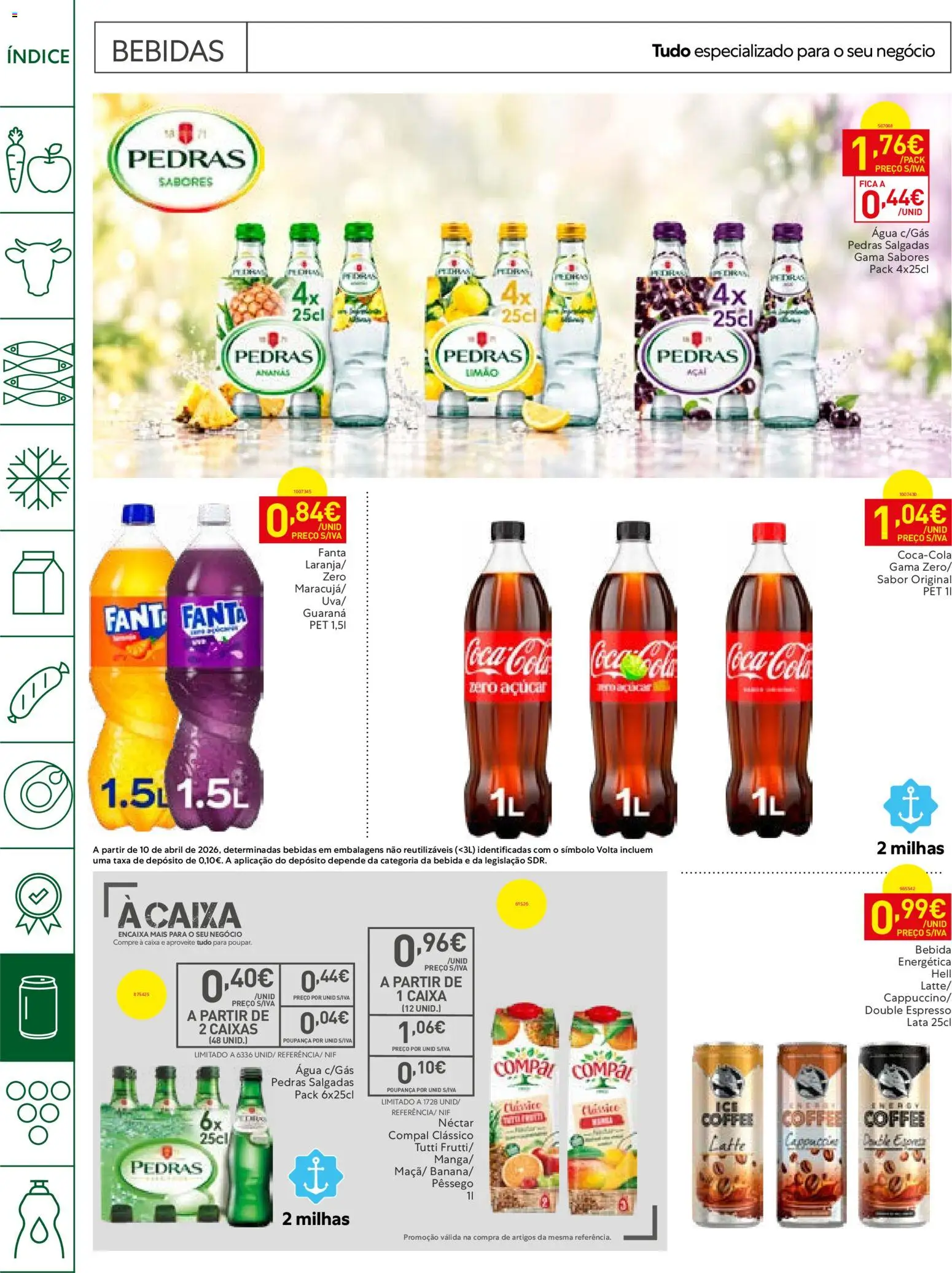 Recheio folheto Horeca │ válido de 06/10/2026 | Página: 20 | Produtos: Agua, Fanta, Açúcar, Bebida