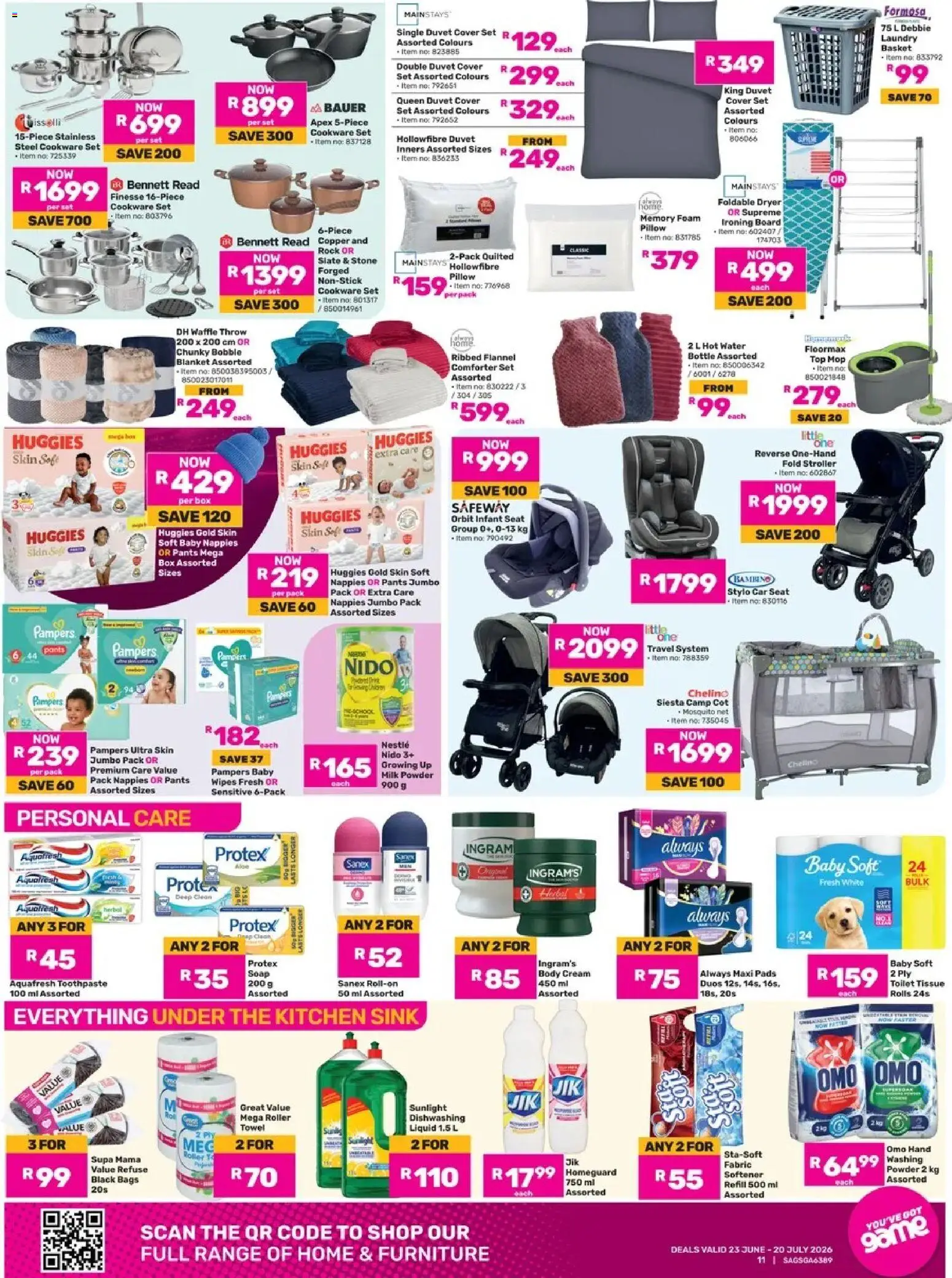 Game - Catalogue valid from 23/06/2026 | Page: 11 | Products: Blanket, Soap, Game, Powder