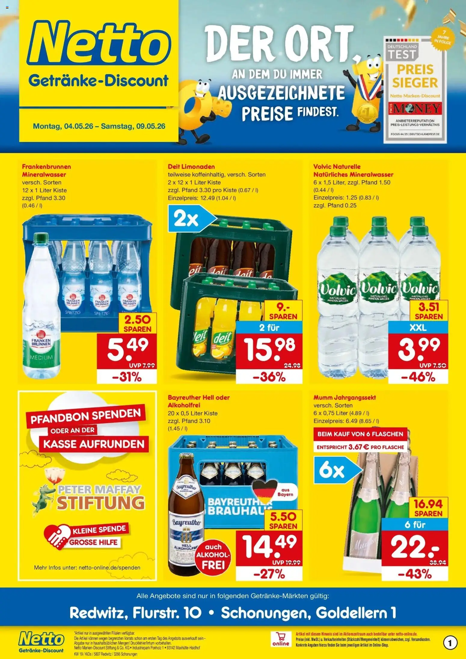 Netto Marken-Discount Prospekt Schonungen	 – gültig ab 04.05.2026 | Seite: 1