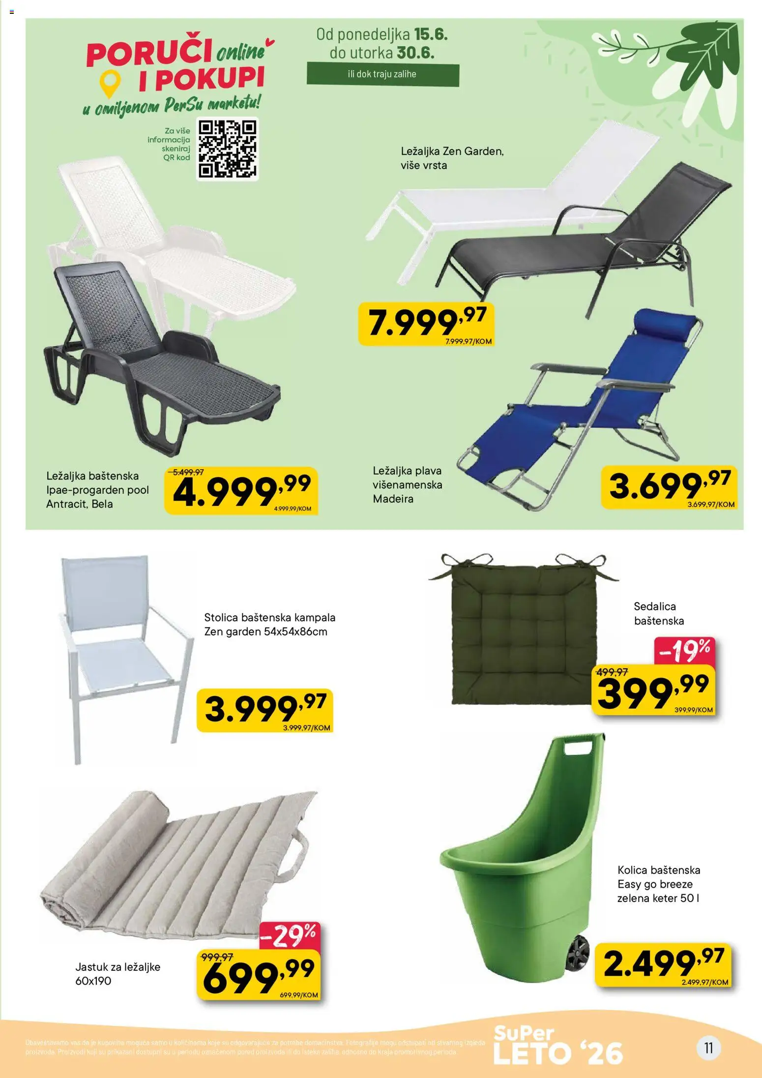 PerSu katalog - važi od 15.06.2026 | Strana: 11 | Proizvode: Jastuk, Ležaljka, Stolica, Kolica
