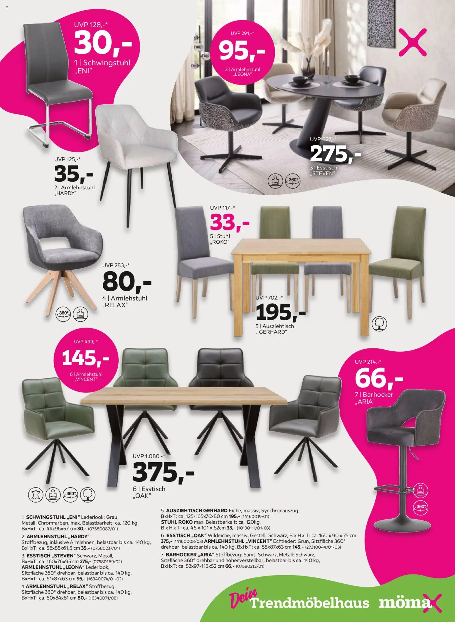 Mömax Prospekt aktuell gültig ab 29.09.2026 | Seite: 9 | Produkte: Stuhl