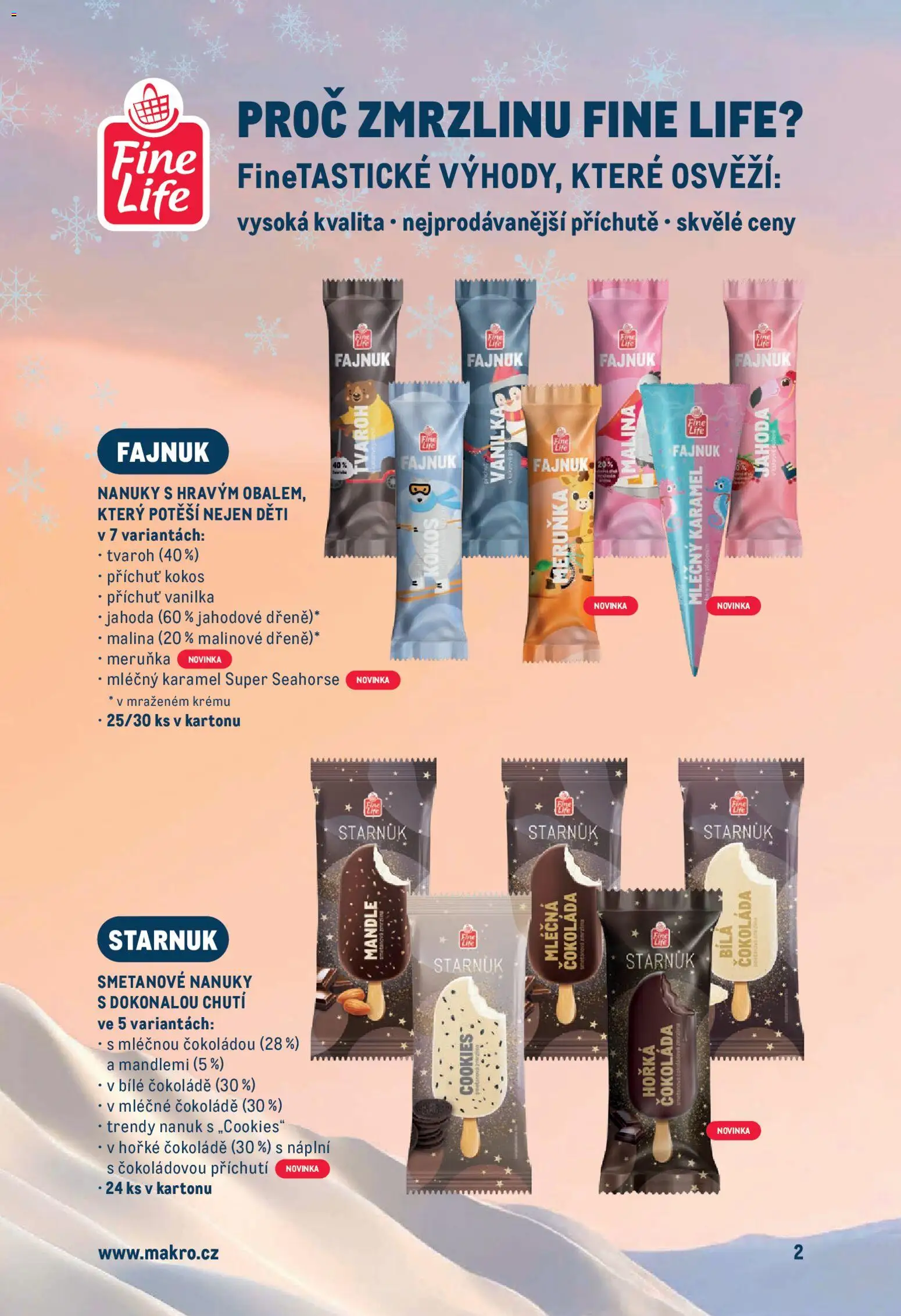 Makro leták - Doba zmrzlinová od 11.03.2026 | Strana: 2 | Produkty: Nanuk, Nanuky, Cookies, Tvaroh