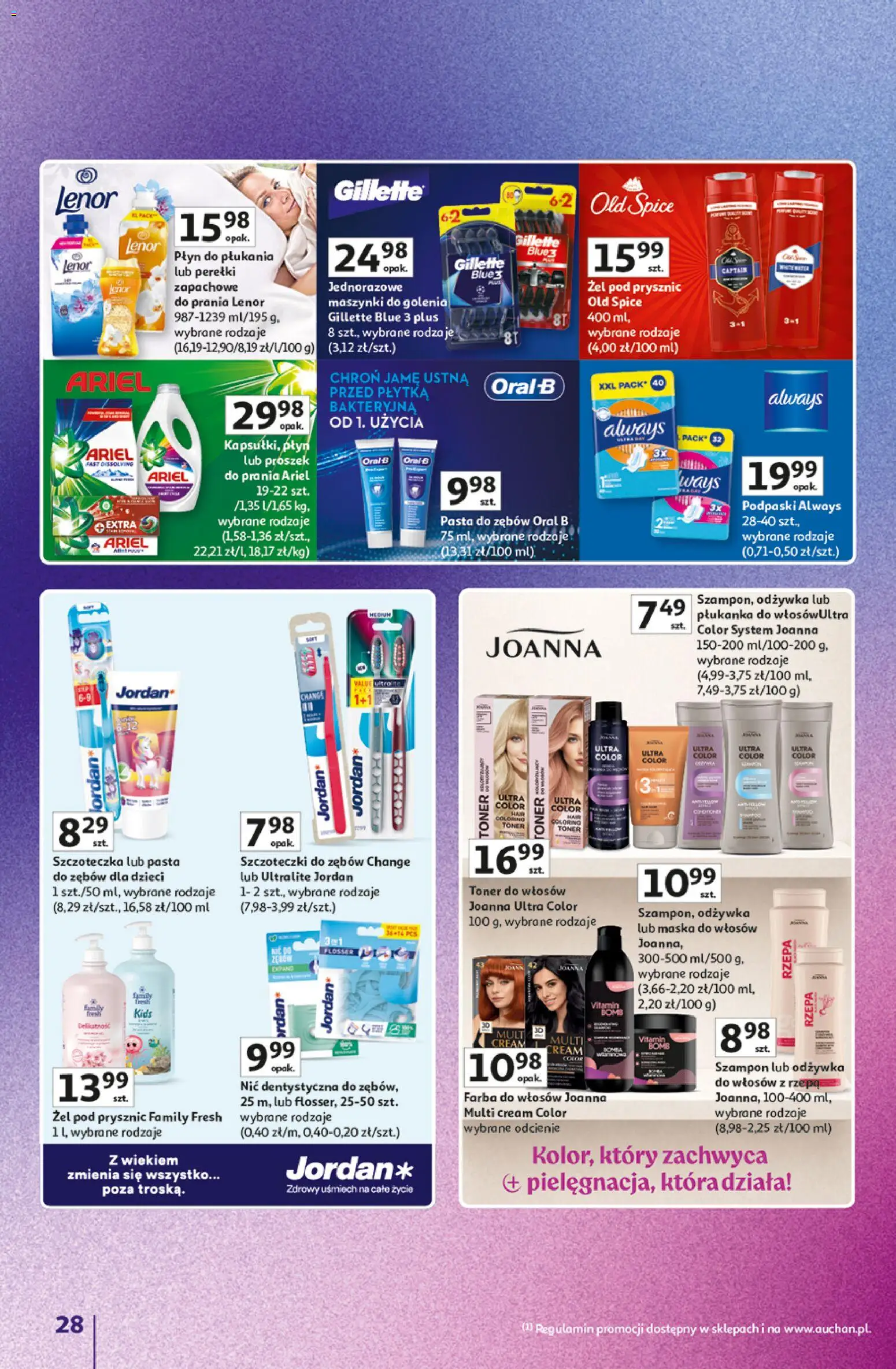 Auchan gazetka - Znane Marki Hipermarket od 11.06.2026 | Strona: 28 | Produkty: Farba do włosów, Szampon, Maska do włosów, Pasta do zębów