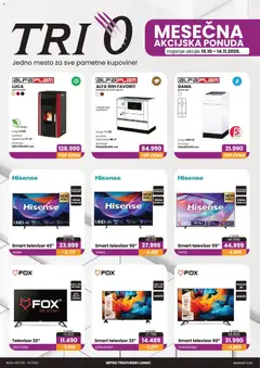 Tri O katalog - pregled Tri O kataloga - važi od 15.10.2026