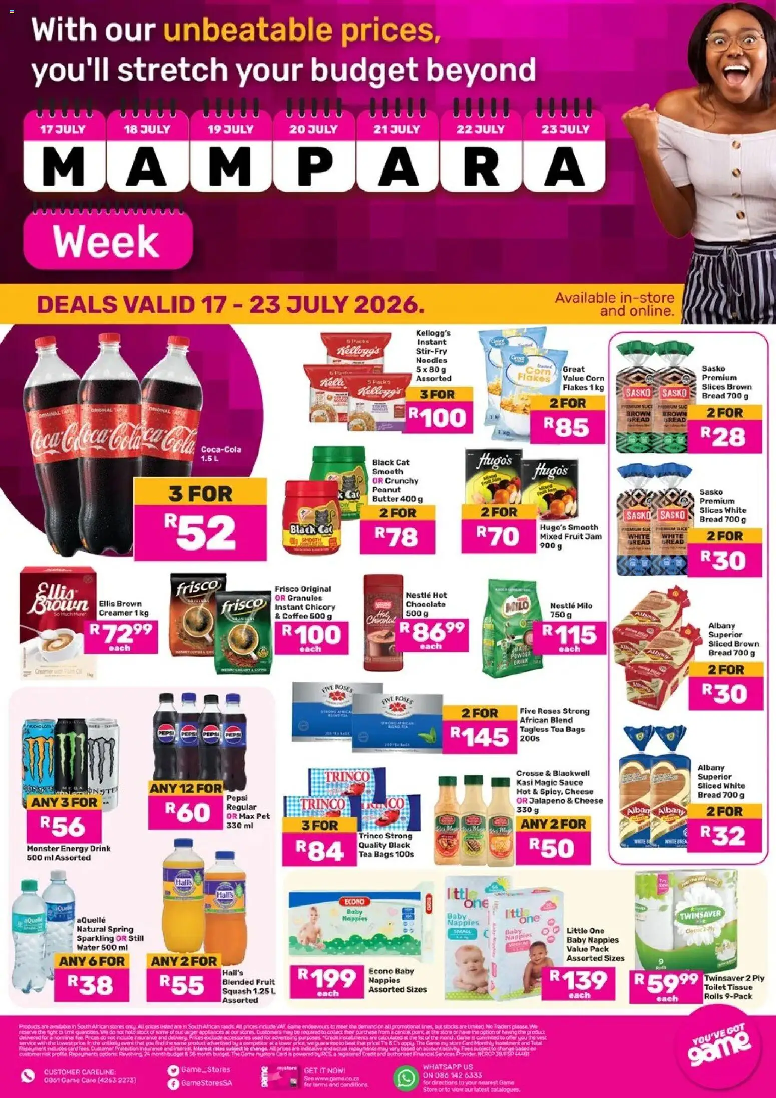 New Game catalogue – valid from 17/07/2026 | Page: 1 | Products: BB cream, Butter, Flakes, Peanut butter