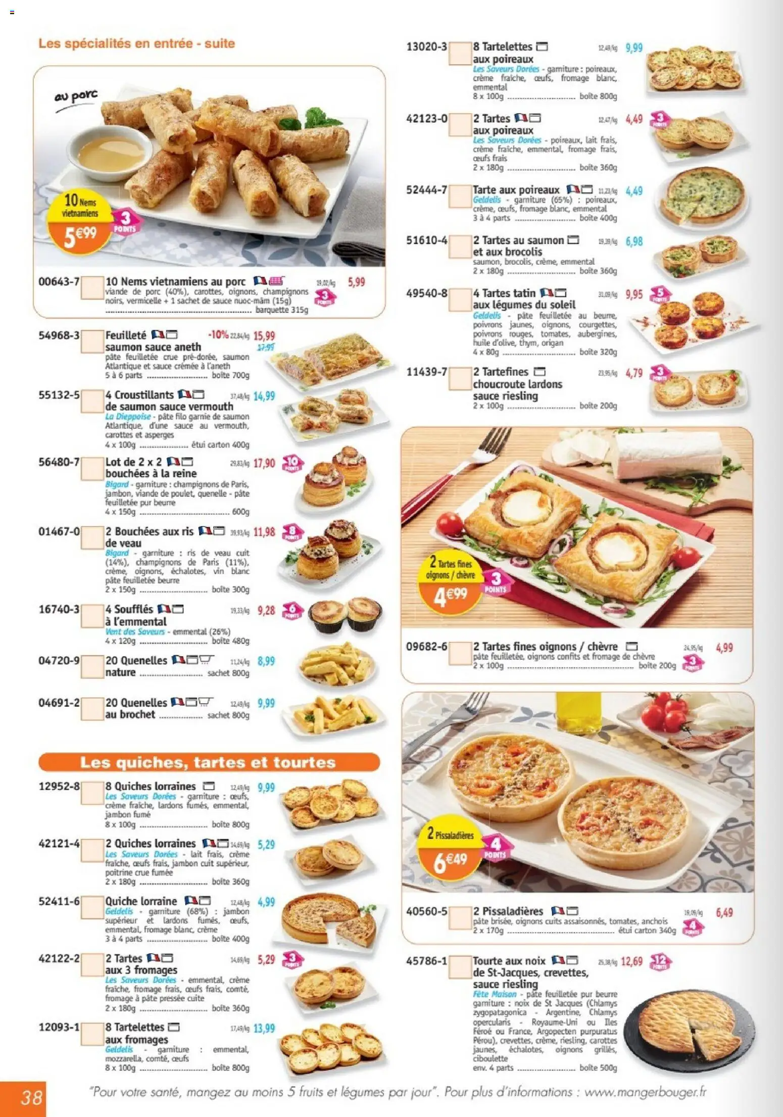 {H1} | Page: 38 | Produits: Choucroute, Lait, Viande, Porc