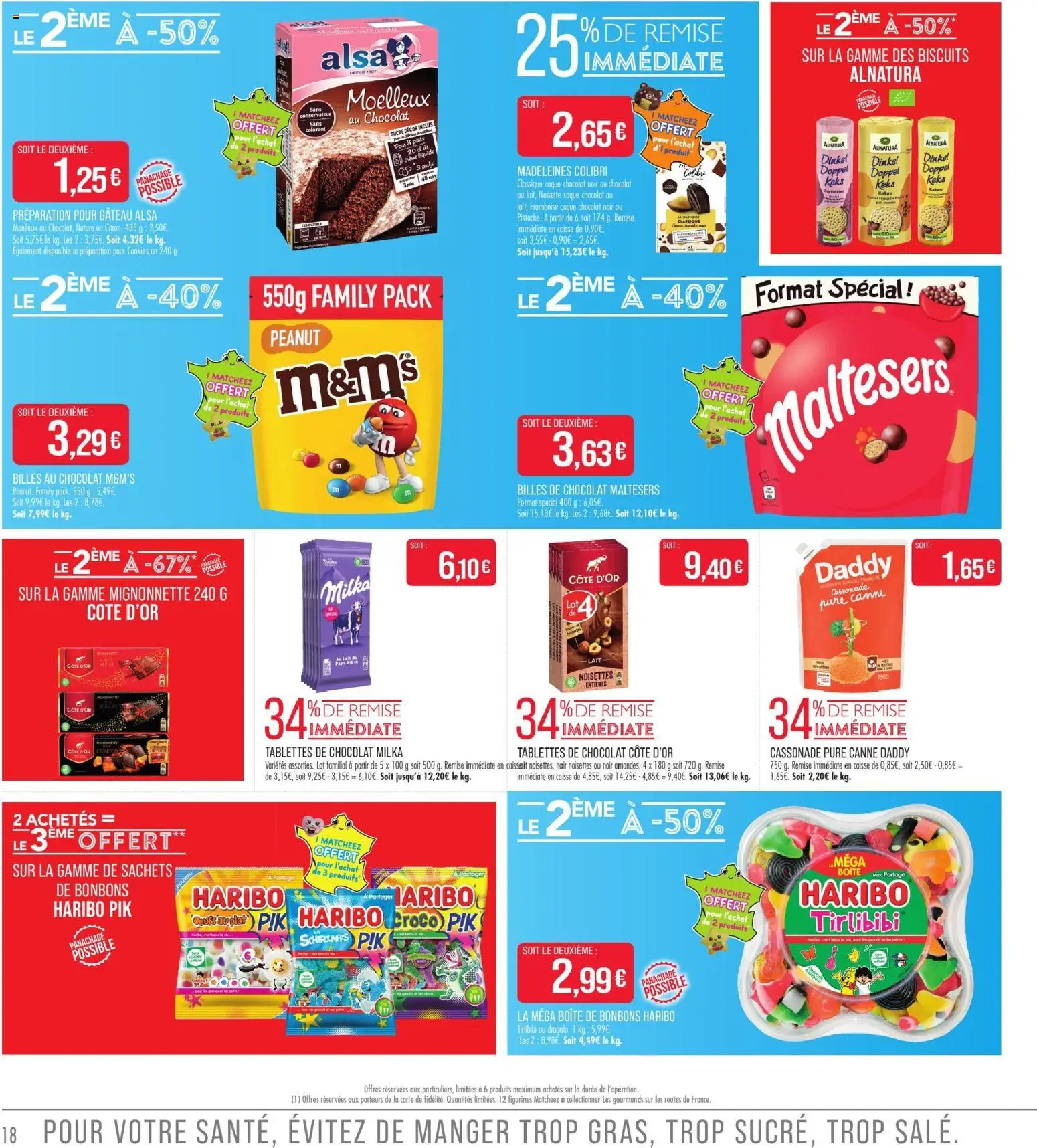 {H1} | Page: 18 | Produits: Sucre, Madeleines, Maltesers, Biscuits