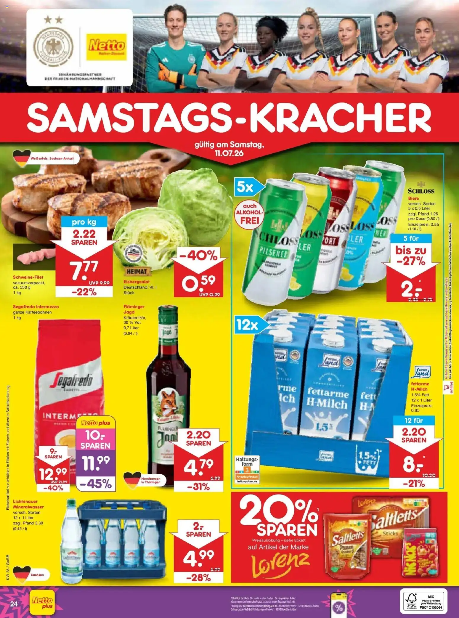 Netto Marken-Discount - Netto: Wochenangebote – gültig ab 05.07.2026 | Seite: 40 | Produkte: Eisbergsalat, Wurst, Fleisch, Segafredo